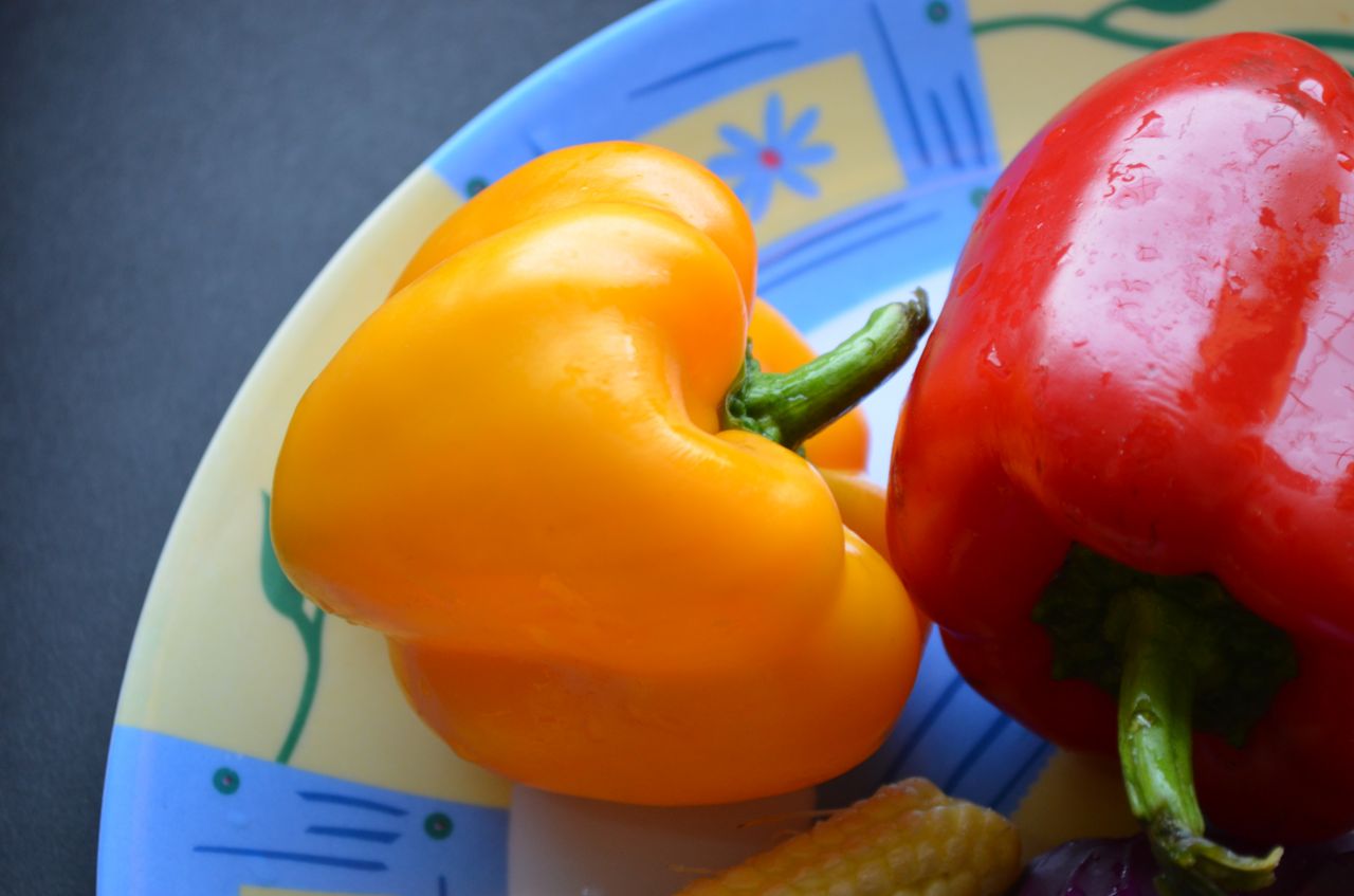 Bell Peppers Yellow Red Stock Free