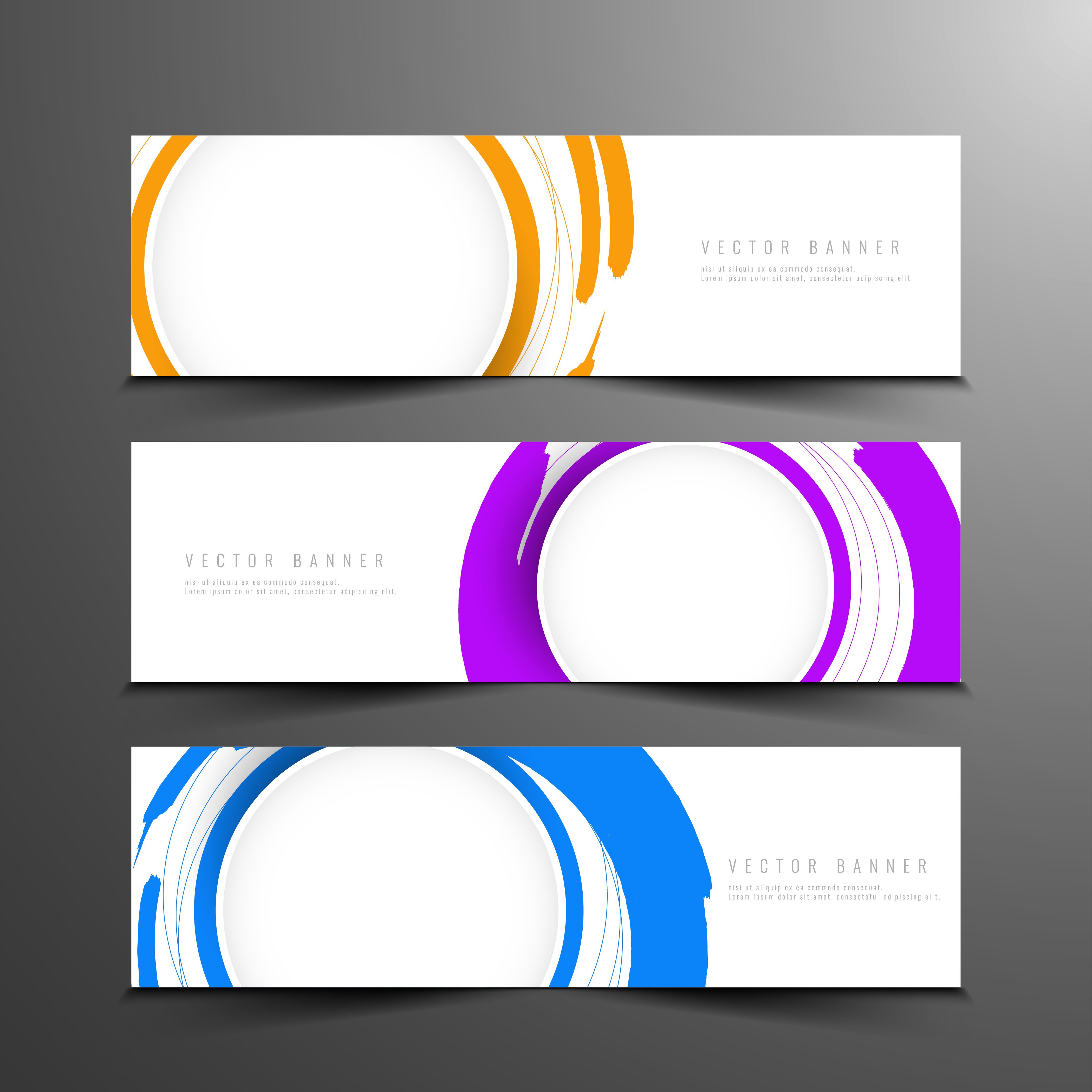 Abstract modern banners set Free Vector