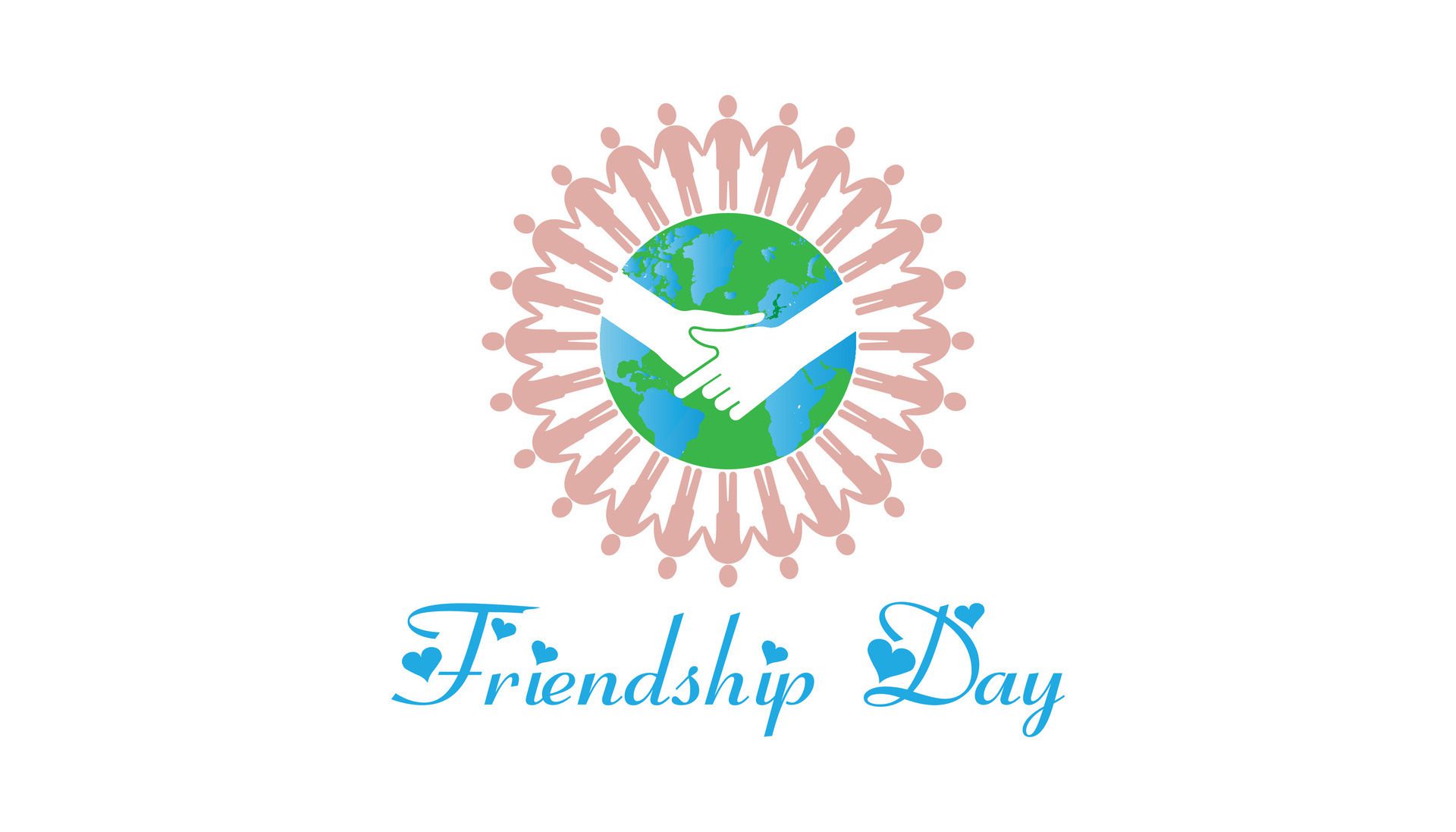 World Friendship Day every year in July. Template for background, banner, card, poster with text inscription. Free Vector