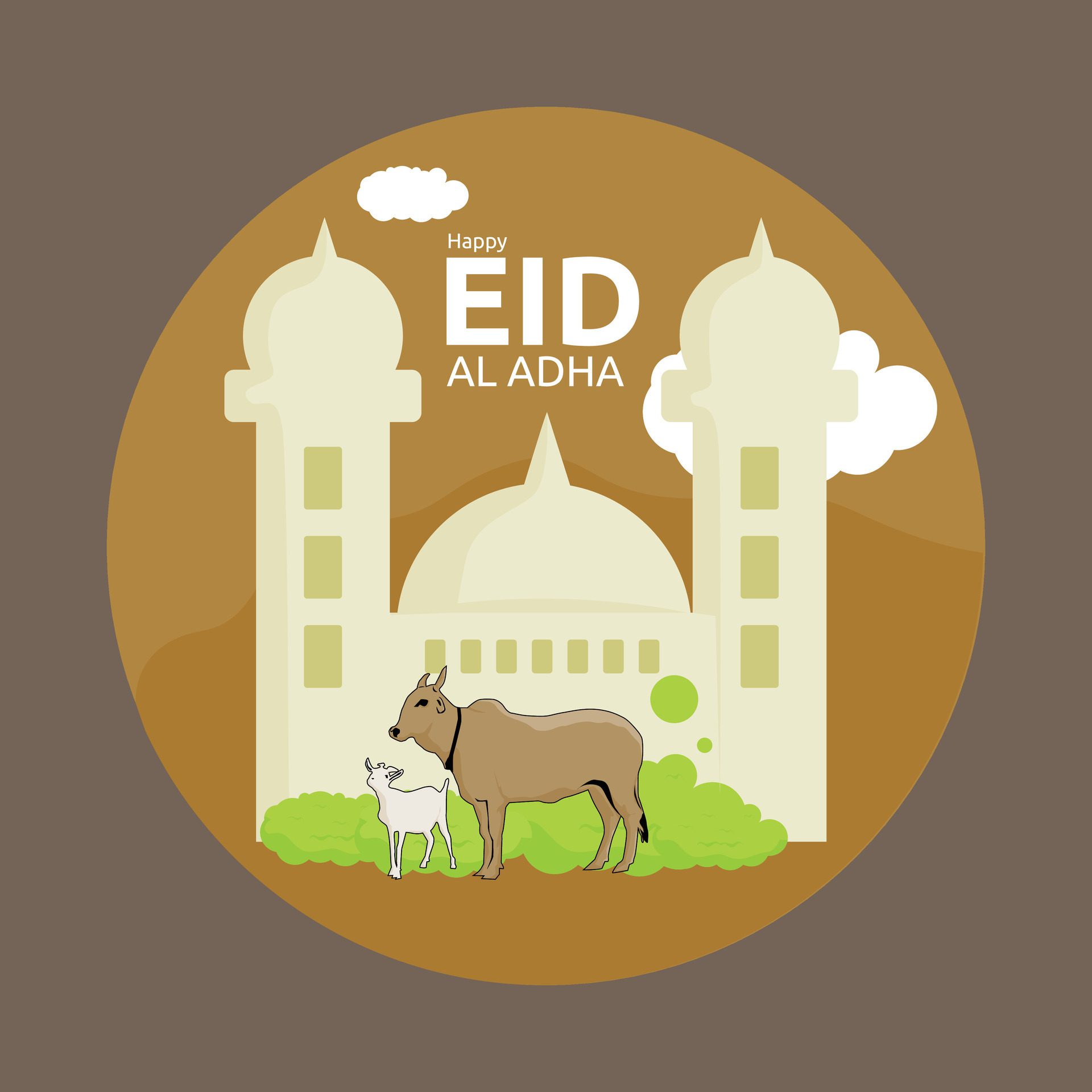 Happy Eid Al Adha banner template. suitable for social media greeting banner Free Vector