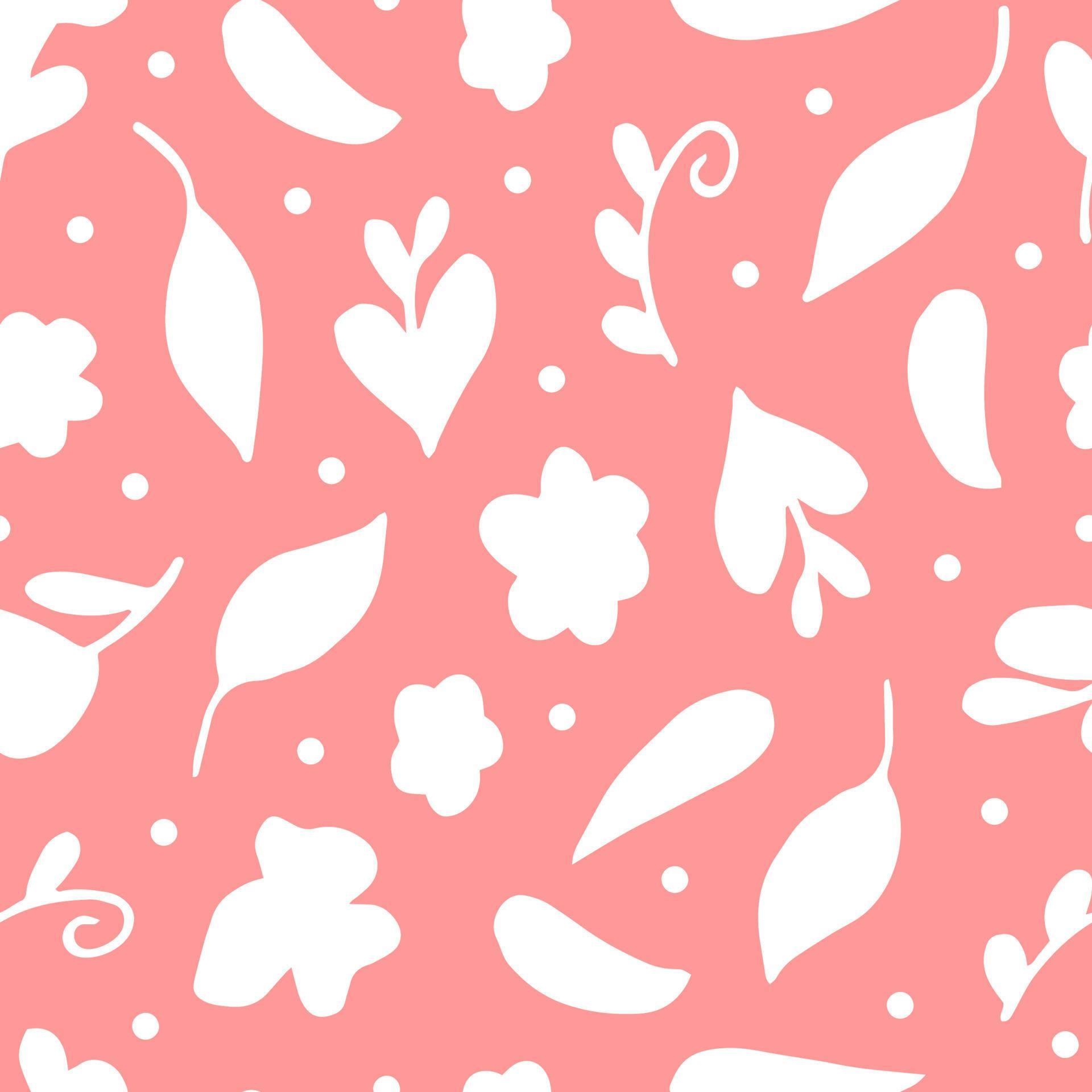 Seamless pattern of spring flowers. Digital scrap paper. Simple flowers are hand drawn in doodle style Stock Free