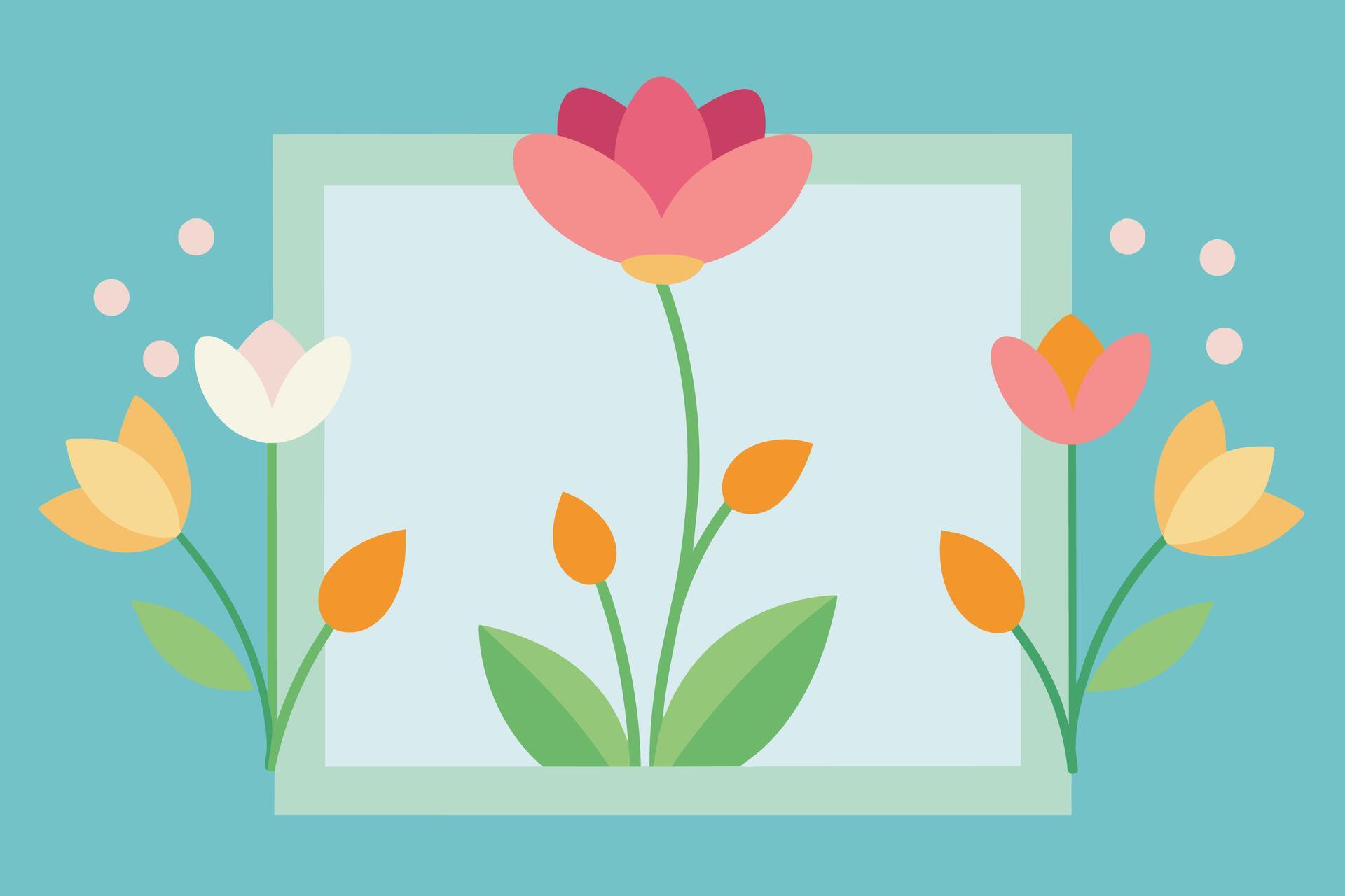 Spring Flower Frame Background Stock Free