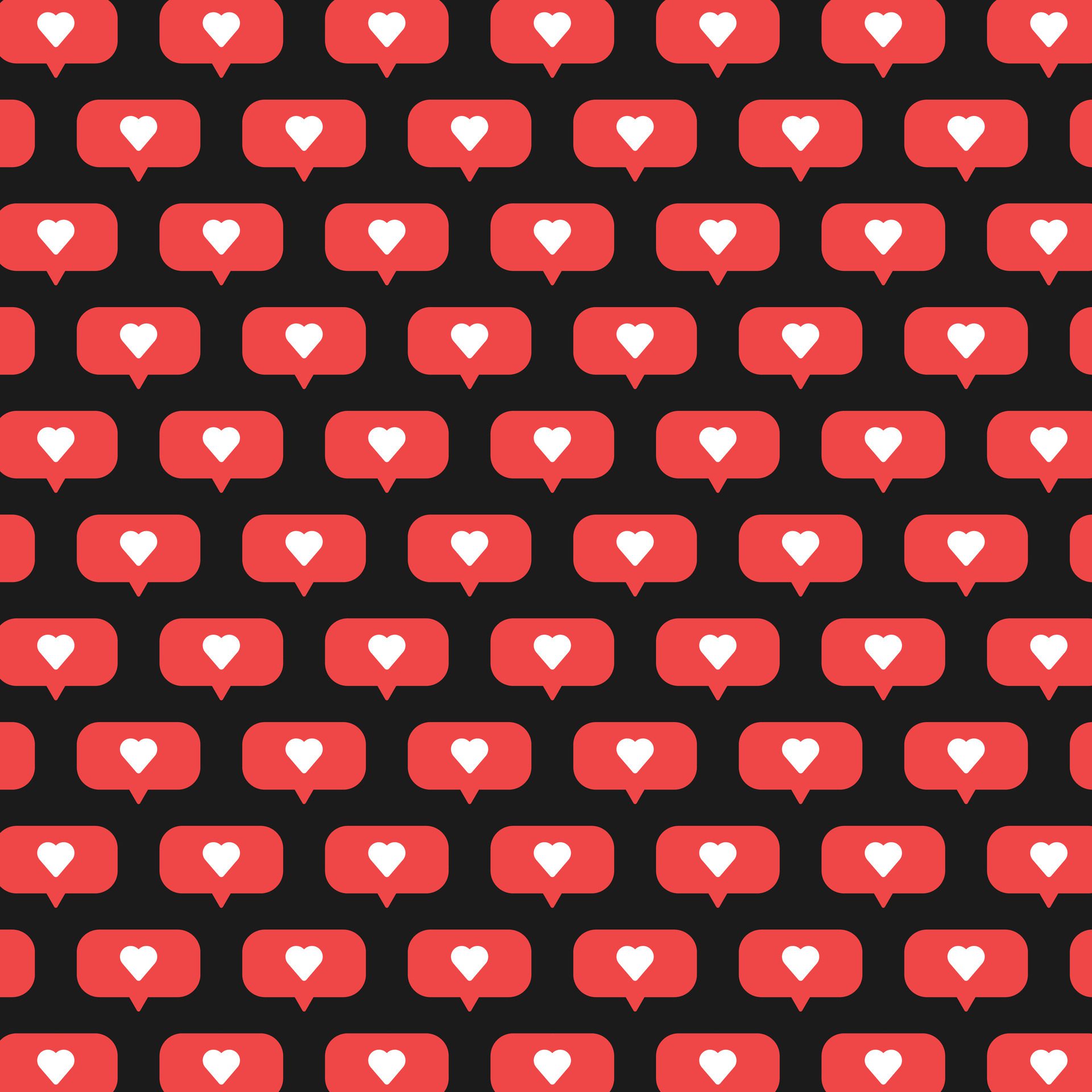 Seamless pattern with hearts like. Delicate black background. . Free Vector