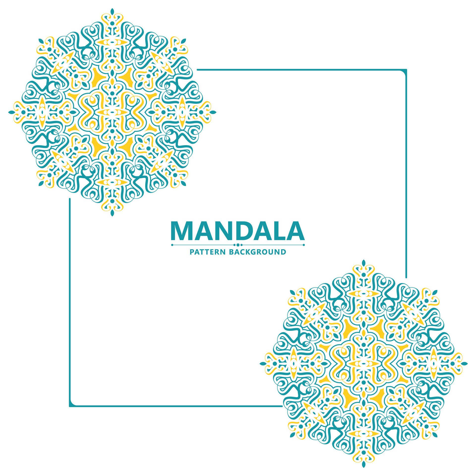 Colorful mandala pattern banner concept Free Vector