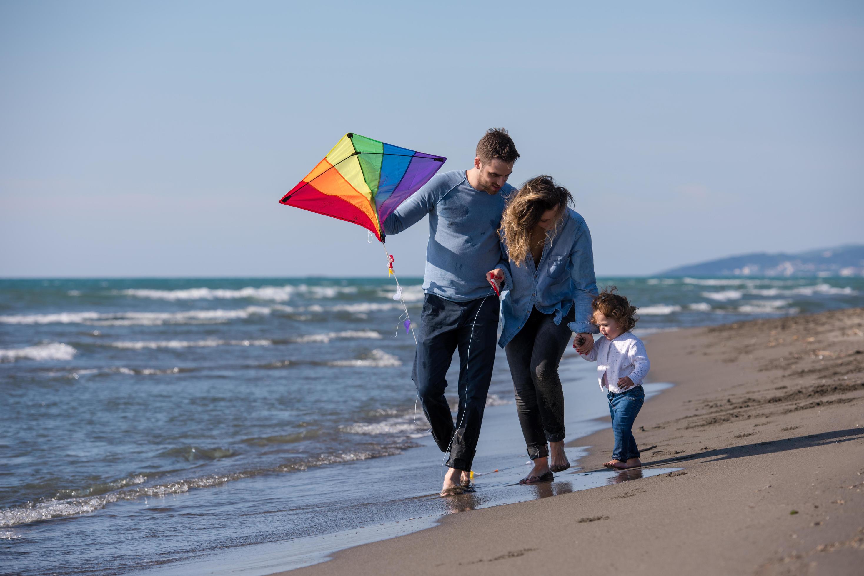 happy family enjoying vecation during autumn day Stock Free