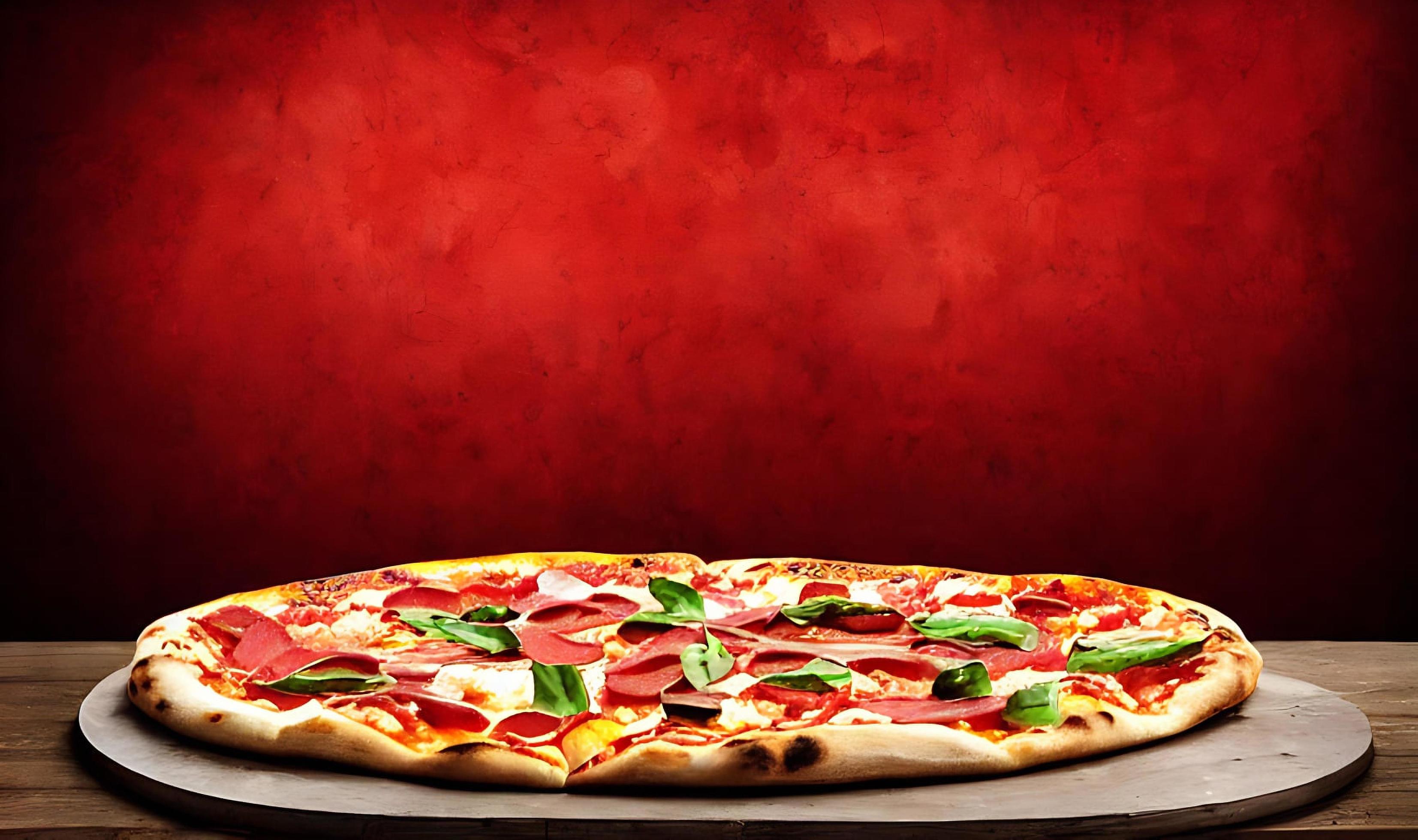 Pizza. Traditional Italian cuisine fast food. Stock Free