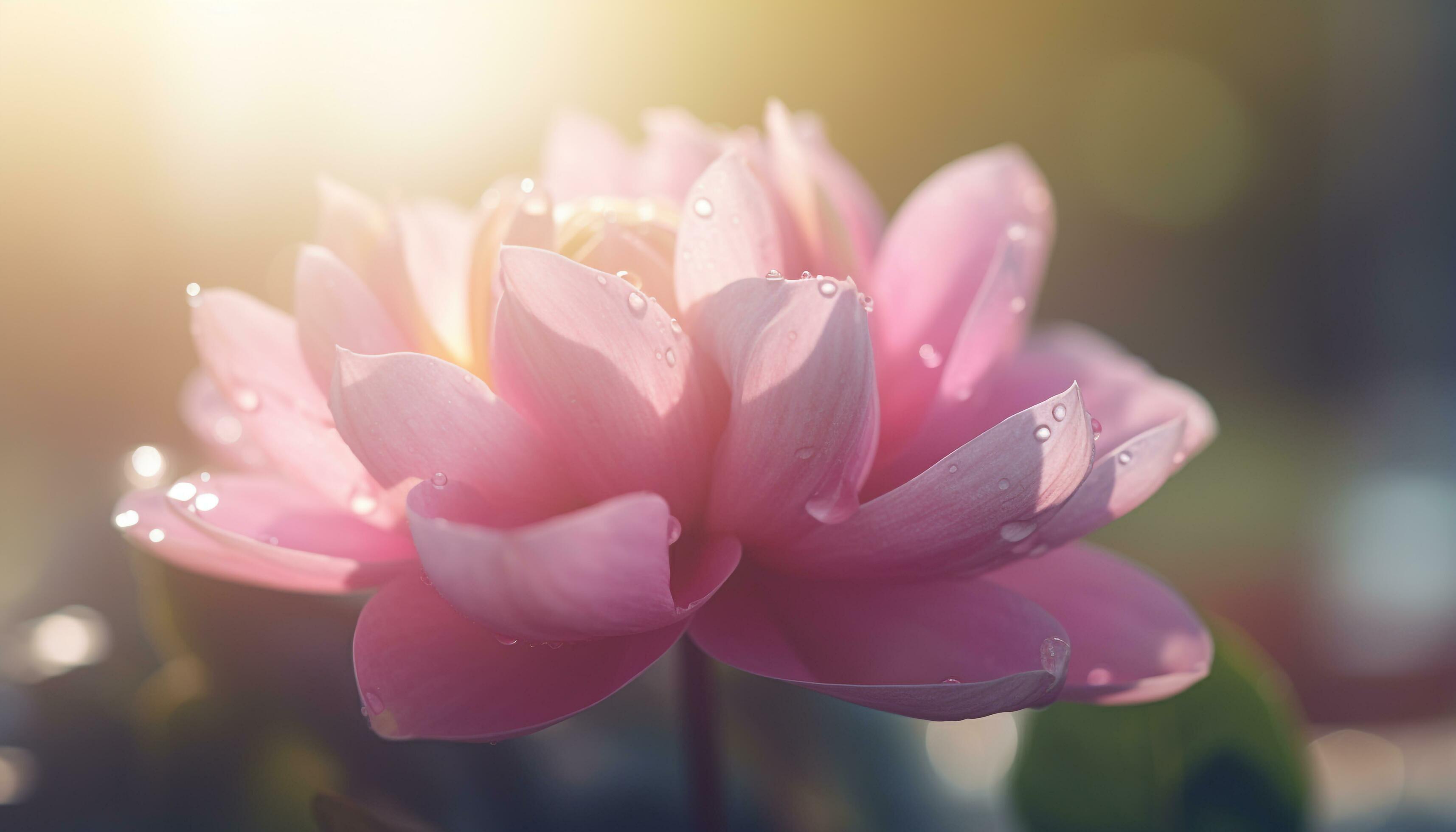 Abstract beauty in nature Close up of single pink flower head generated by AI Stock Free