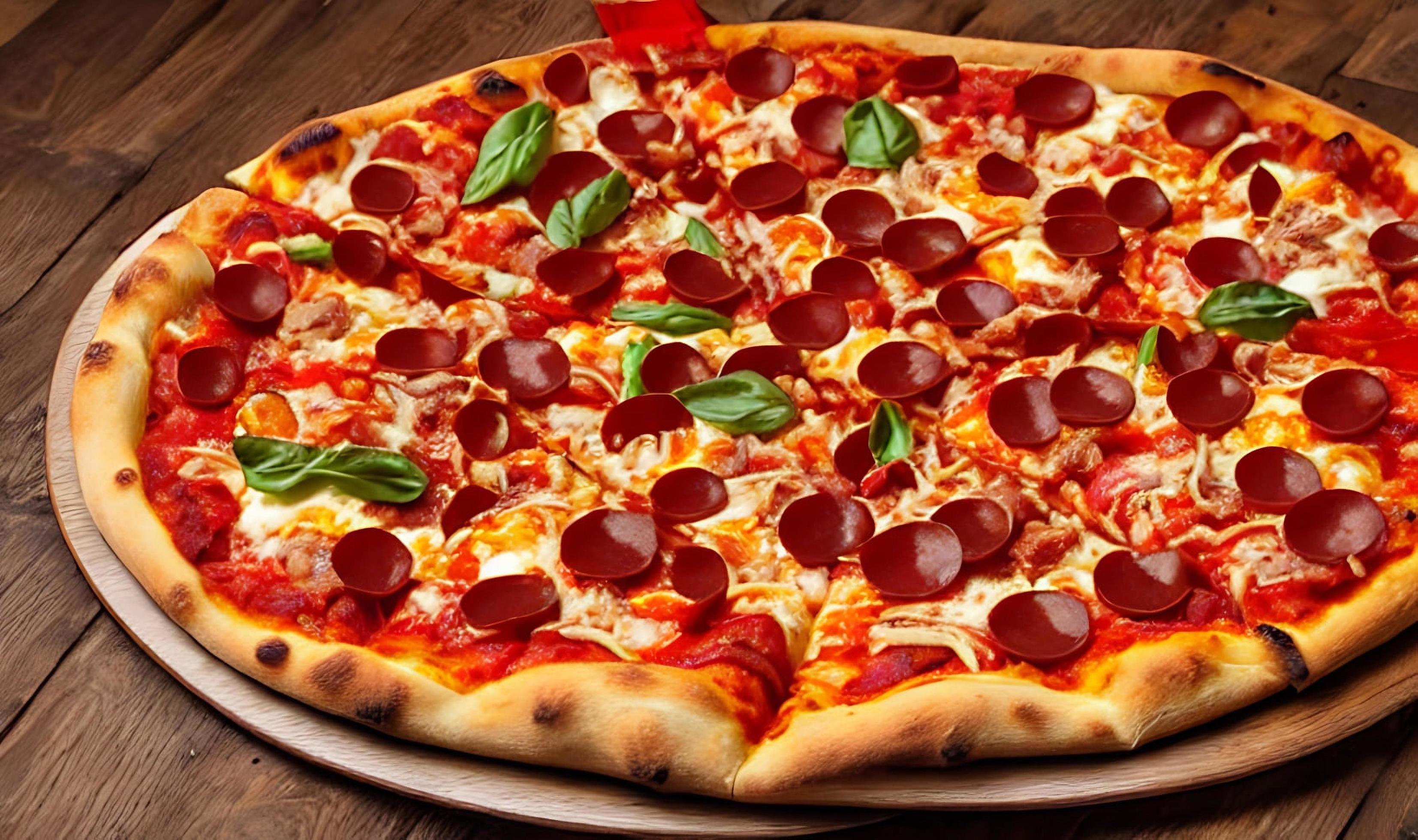 Pizza. Traditional Italian cuisine fast food. Stock Free