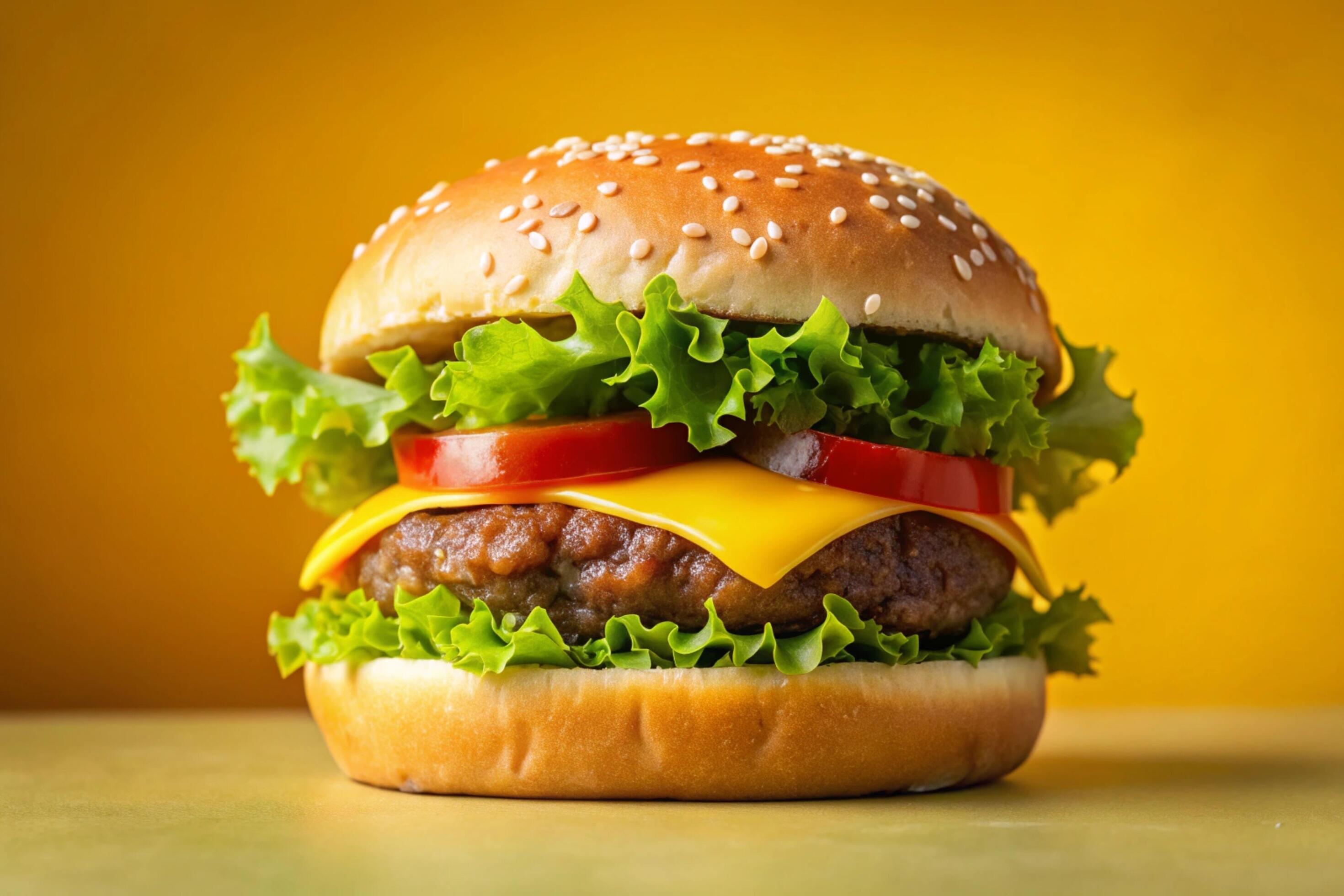 Burger photo isolated on clean background Stock Free