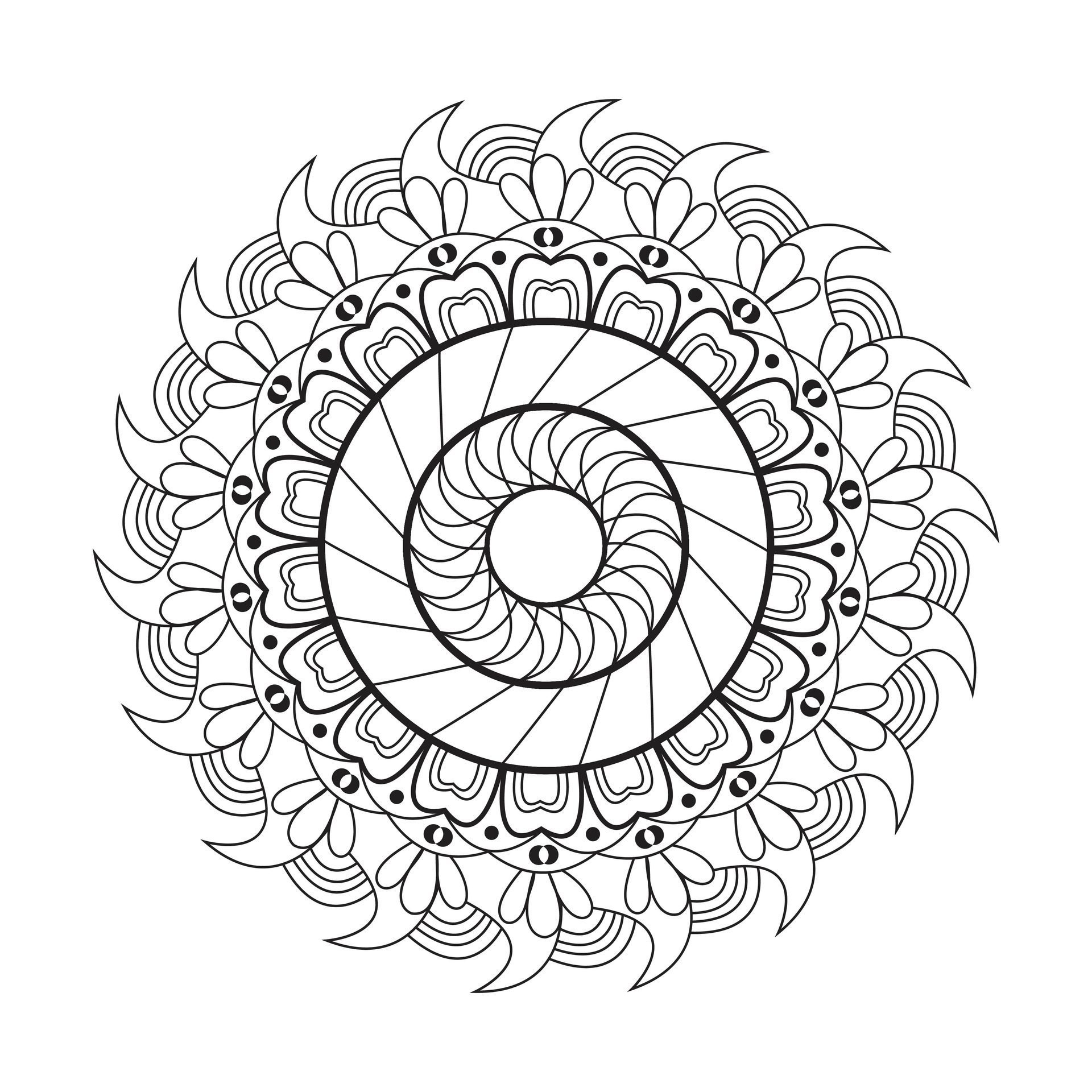 Simple creative circle template eps mandala patterns for free download Free Vector