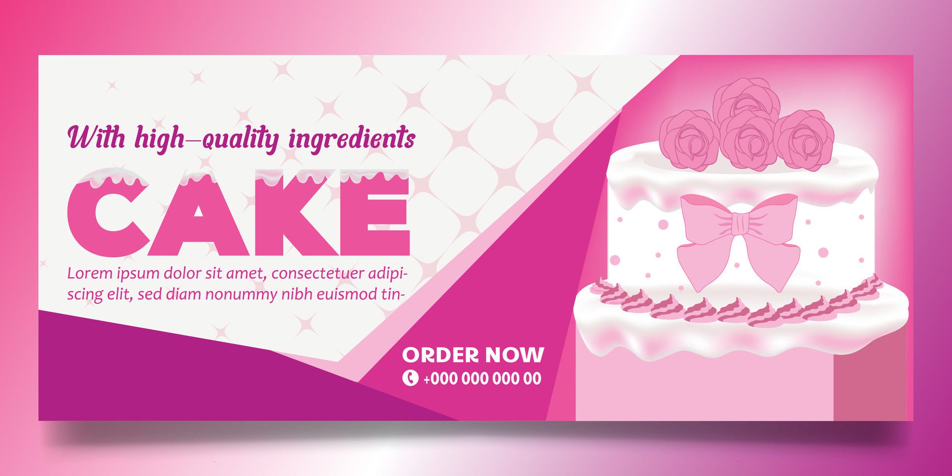 Cake banner design Free Vector