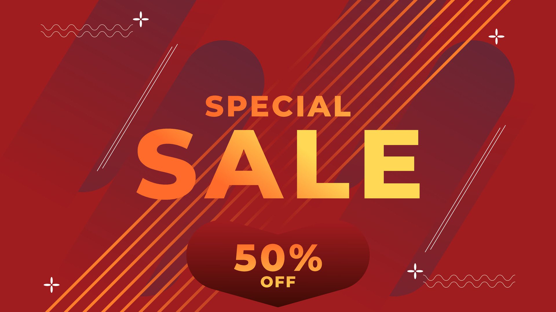 MID YEAR SALE OFFERS AND PROMOTION TEMPLATE BANNER DESIGN.COLORFUL GRADIENT COLOR BACKGROUND VECTOR. GOOD FOR SOCIAL MEDIA POST, COVER , POSTER Free Vector