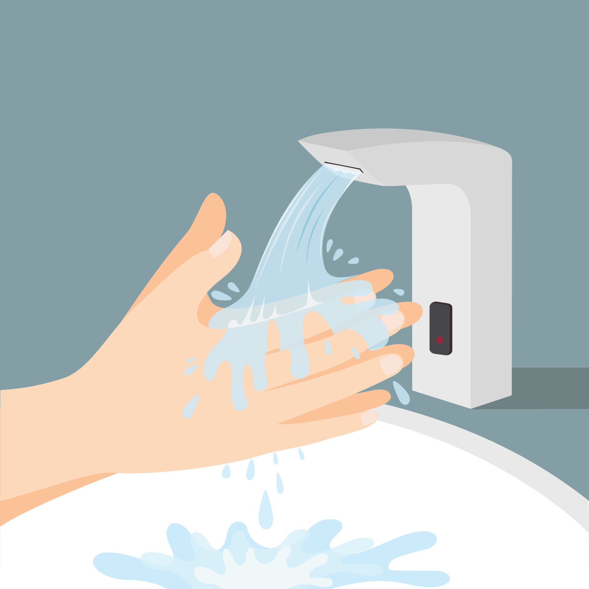 Hand Washing For Prevent , Sickness Healthy, vector illustration style. Free Vector