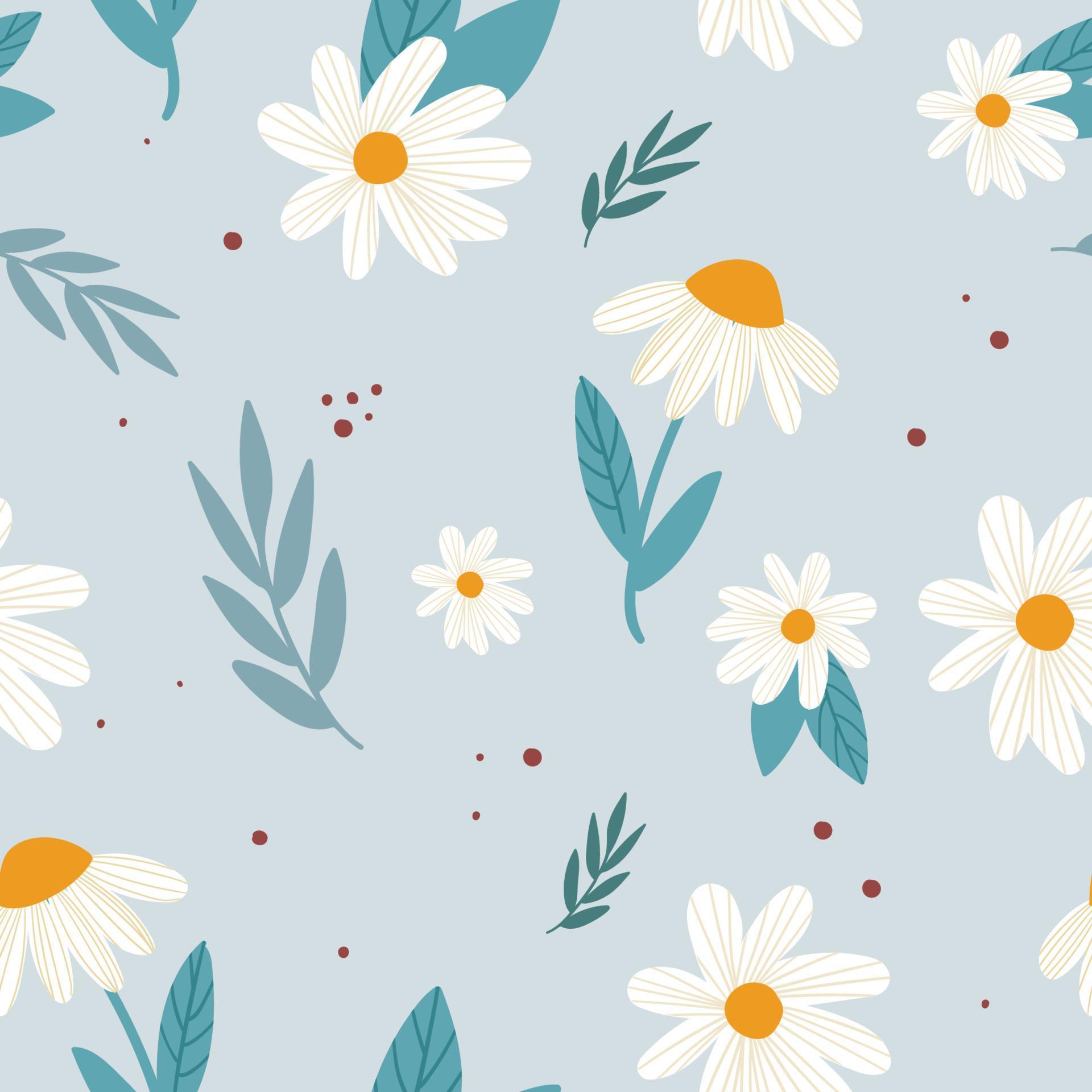 Elegant White Flowers Pattern Print Design Stock Free