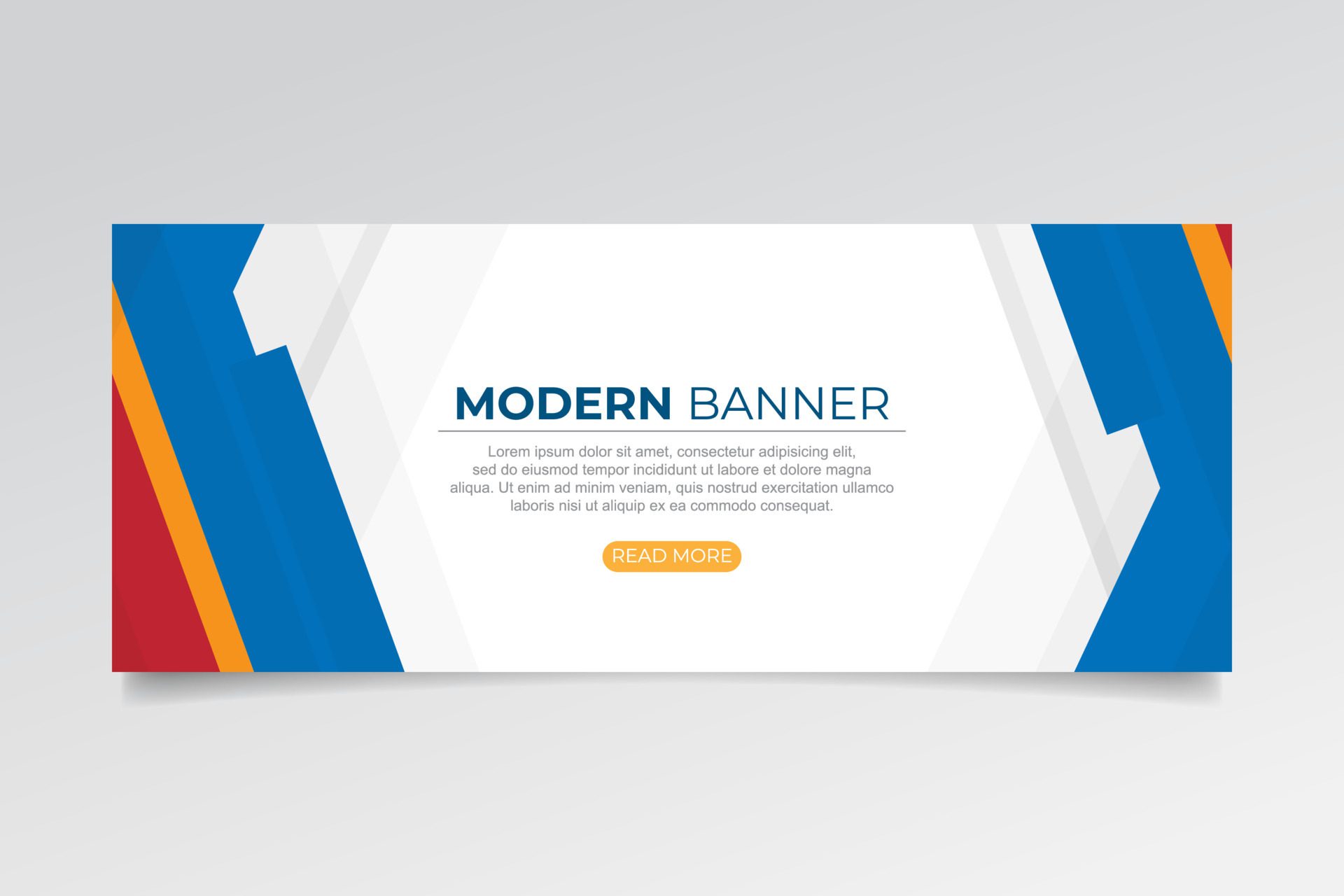 Abstract banner with modern shapes Free Vector