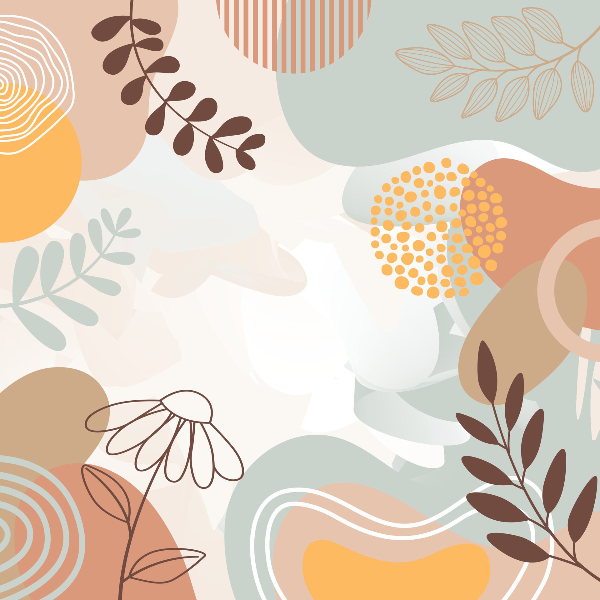 abstract backgrounds for design. Colorful banners with autumn leaves. Free Vector