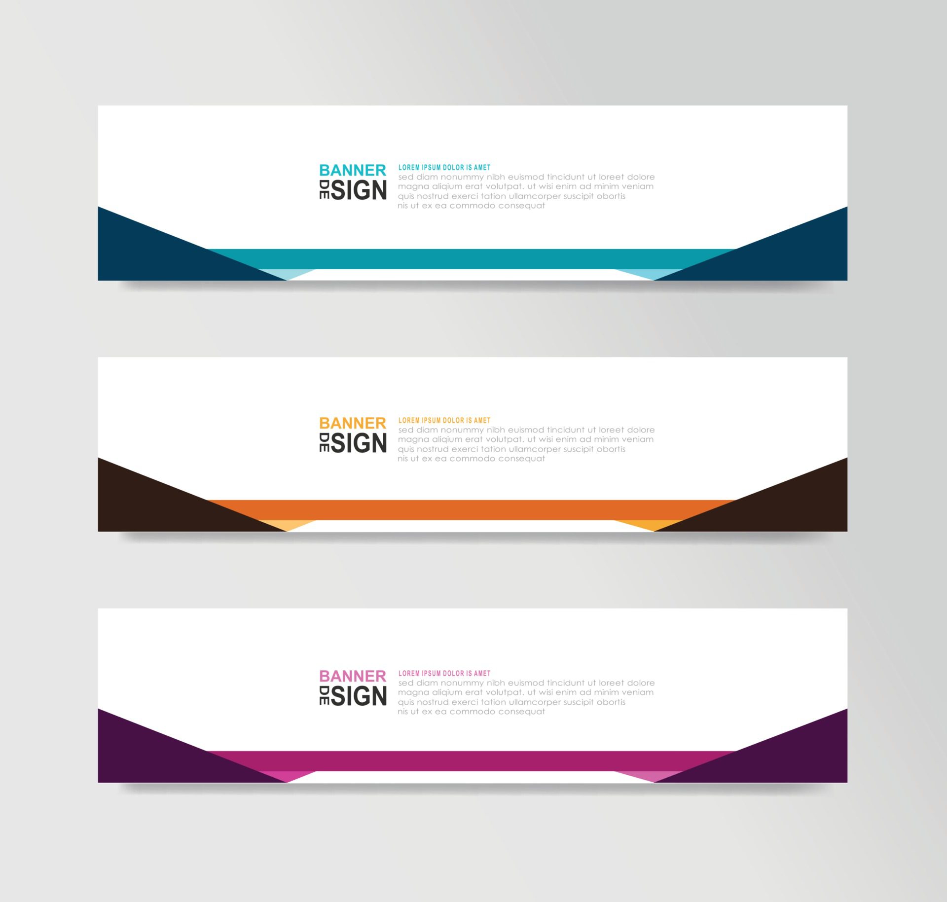 Vector Abstract Banner Design Web Template Free Vector