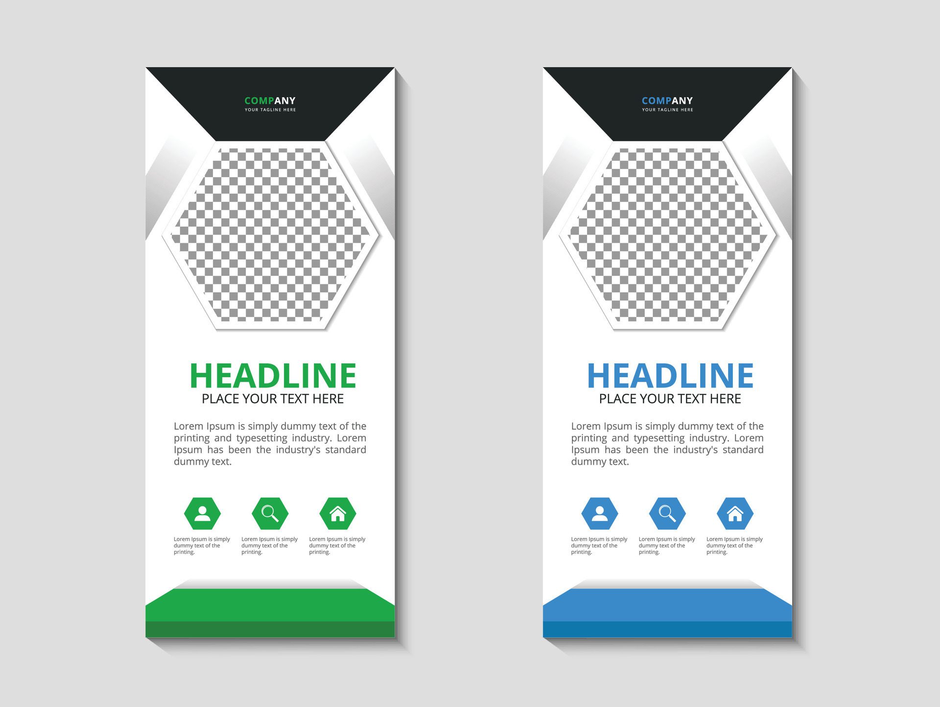 Business Marketing rollup banner design, corporate Business rollup banner Template Design. Digital Marketing Agency rollup banner design. Free Vector