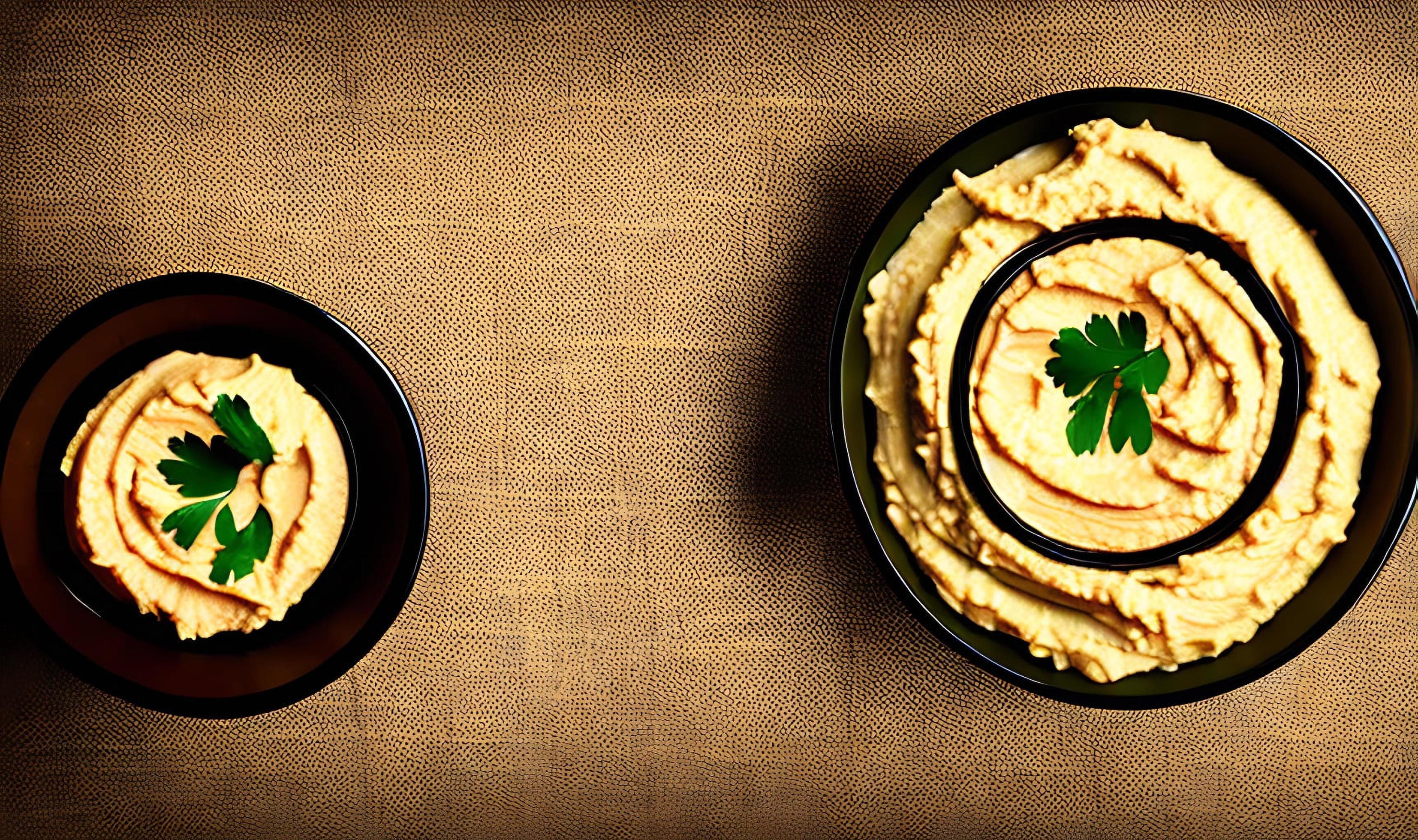 Healthy food. Traditional freshly made organic hummus. Stock Free