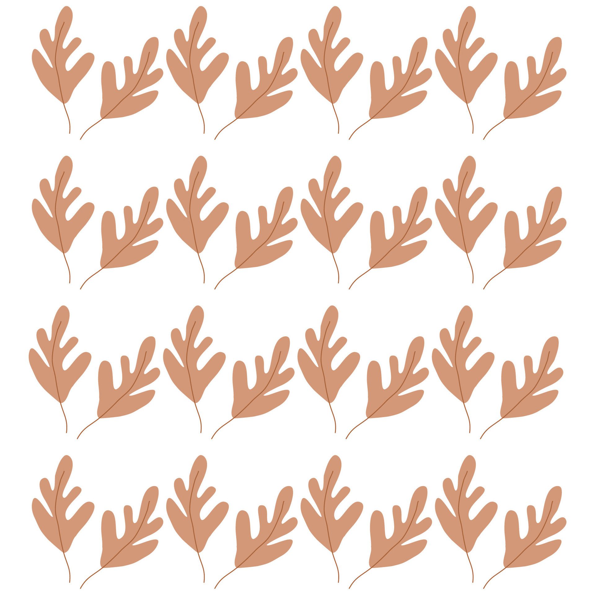 Hand drawn leaves pattern for background, fabric print Free Vector