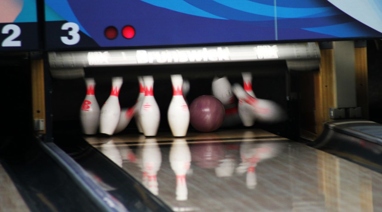 Bowling Pins Strike Stock Free