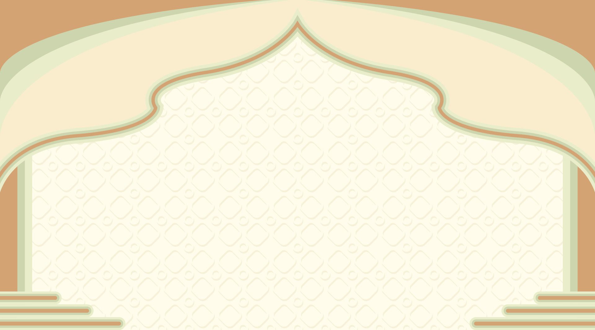 Islamic Background Banner with Cream Ornament Free Vector