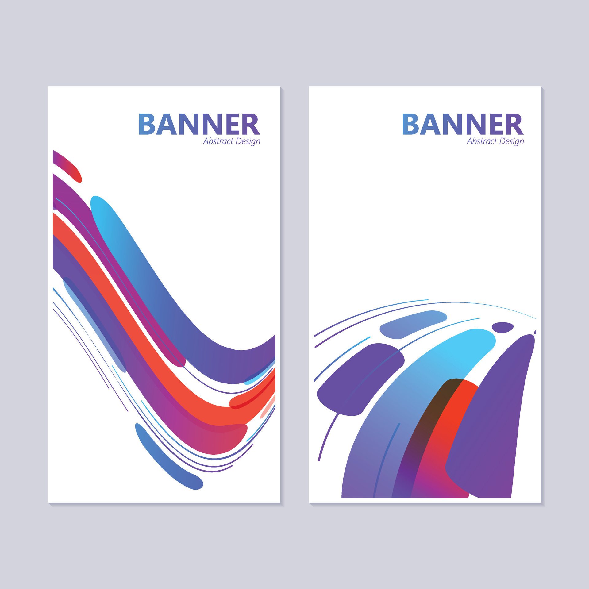 colorful abstract wave banner design Free Vector