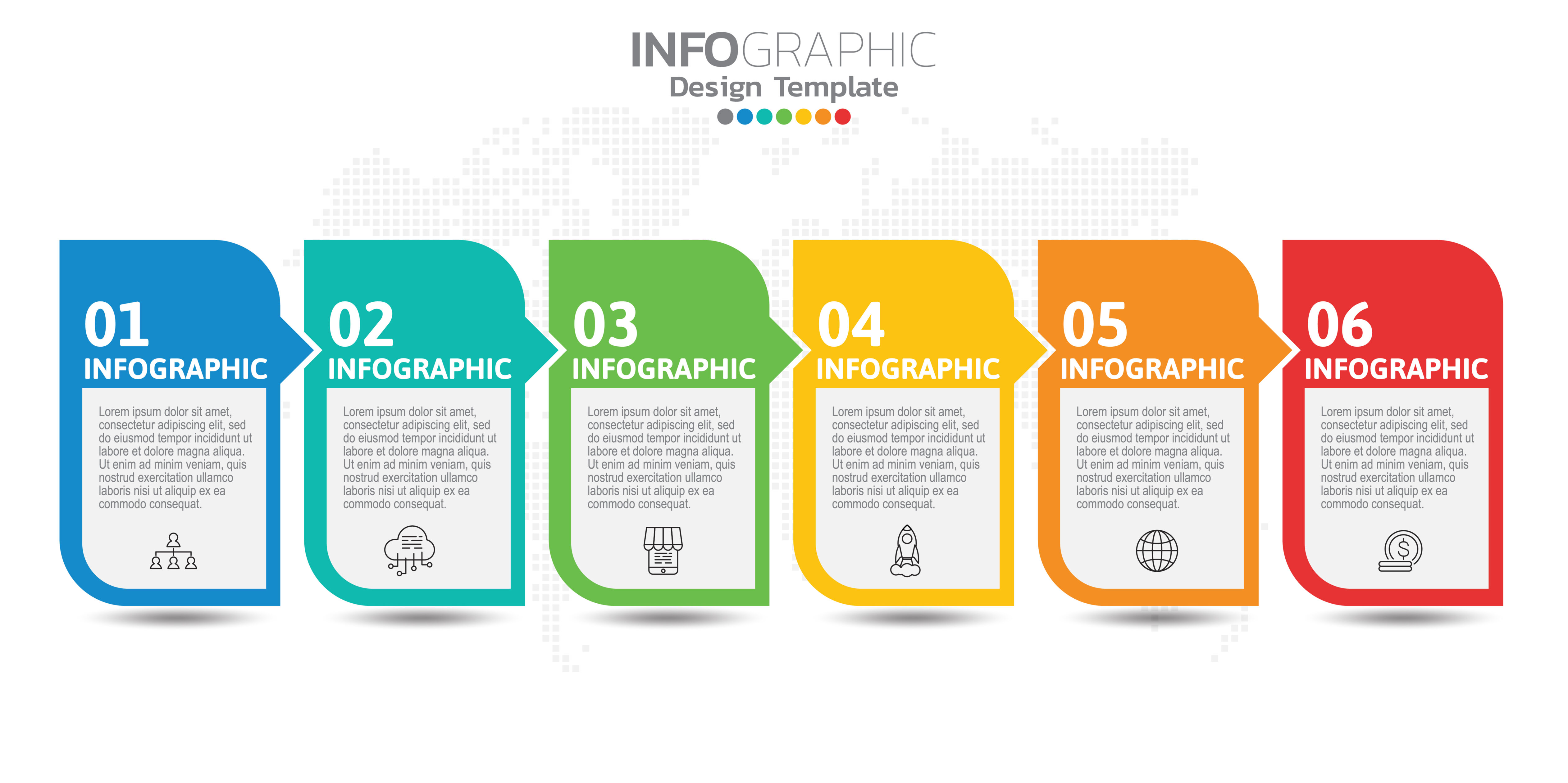 Infographics for business concept with icons and options or steps. Free Vector