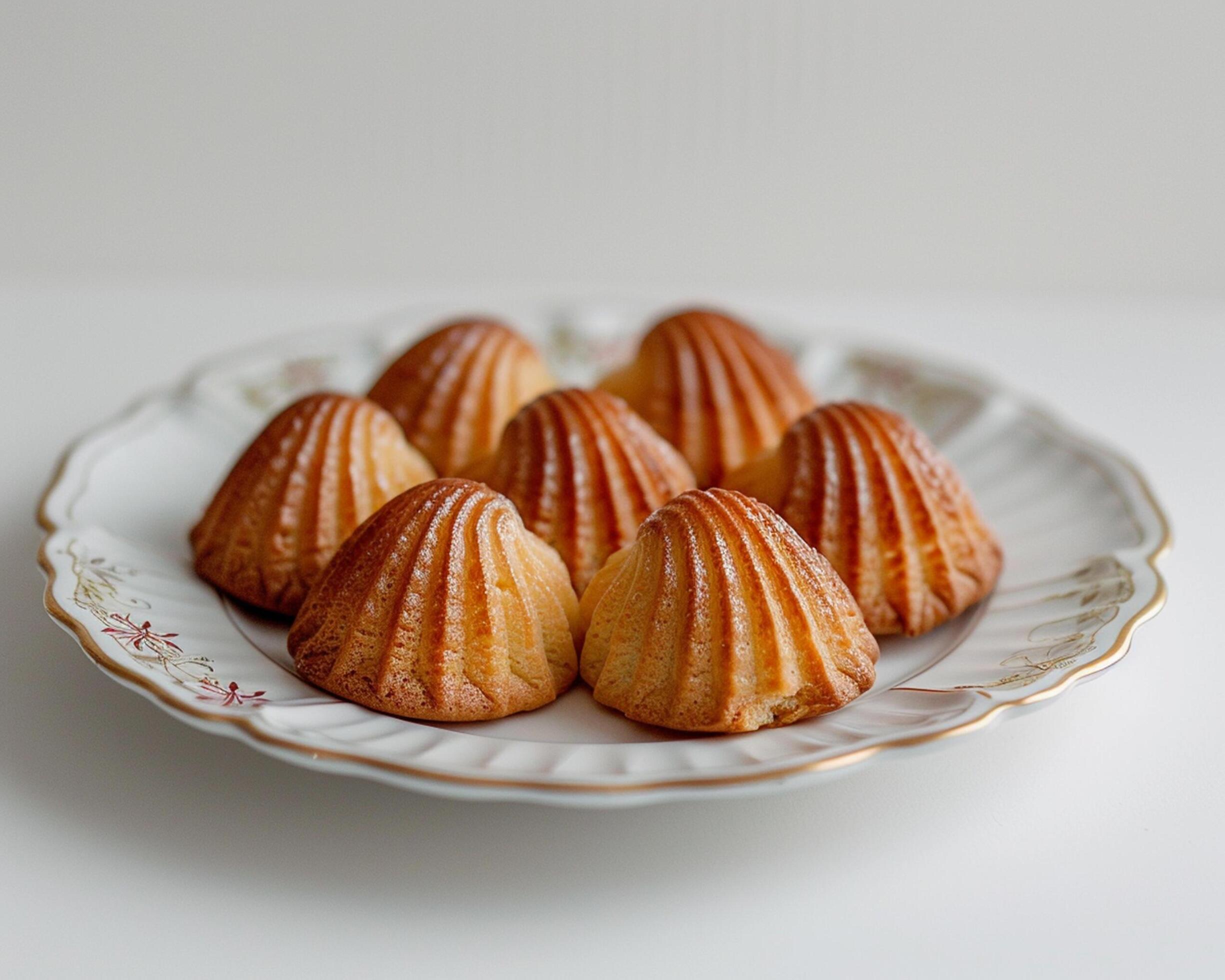 a plate of pastries on a table Stock Free