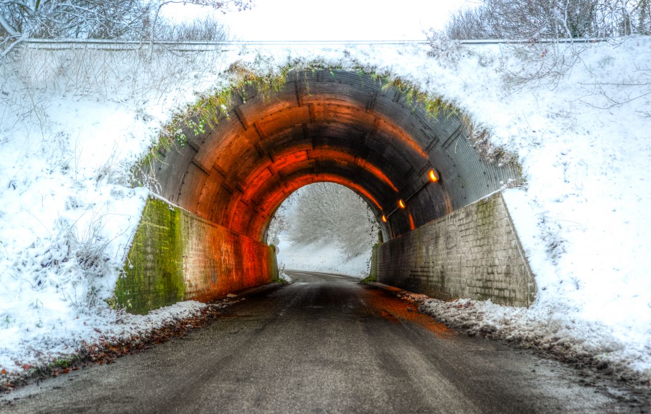 Winter tunnel Stock Free