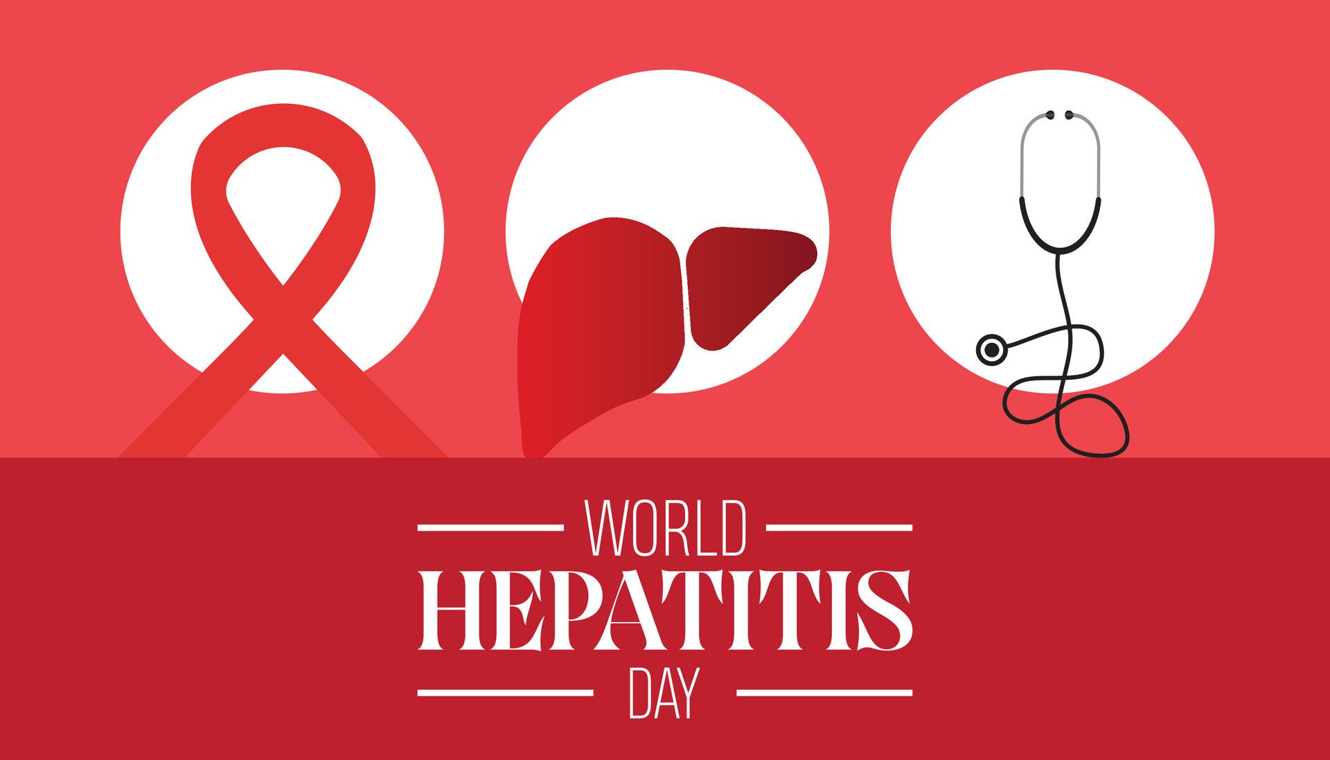 World hepatitis day observed every year in July. Template for background, banner, card, poster with text inscription. Free Vector