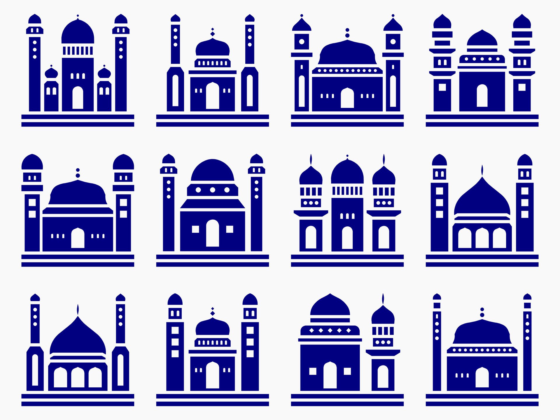 Mosque muslim pattern for decoration, background, panel, and cnc cutting Free Vector