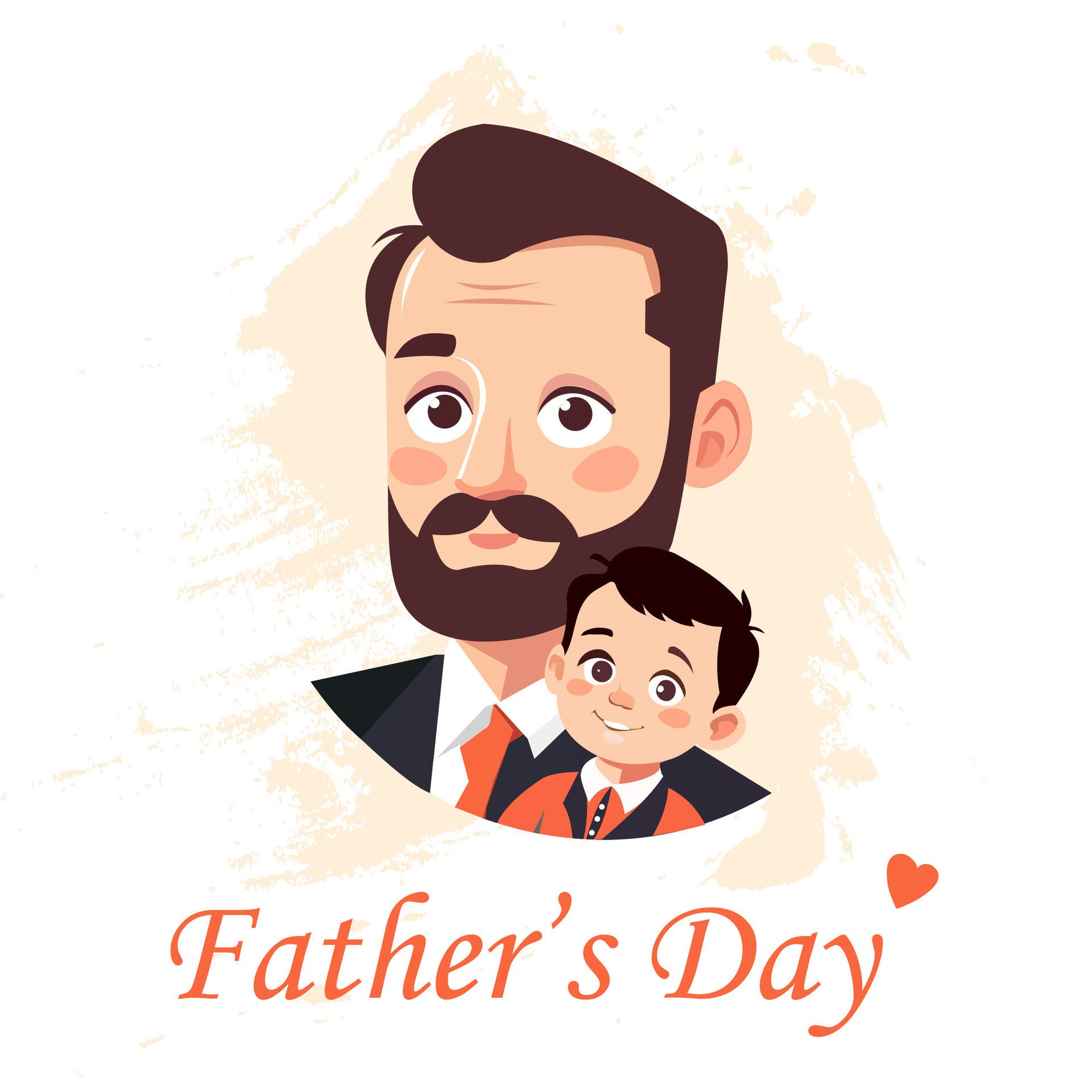 Happy Fathers day background, web banner, poster Free Vector