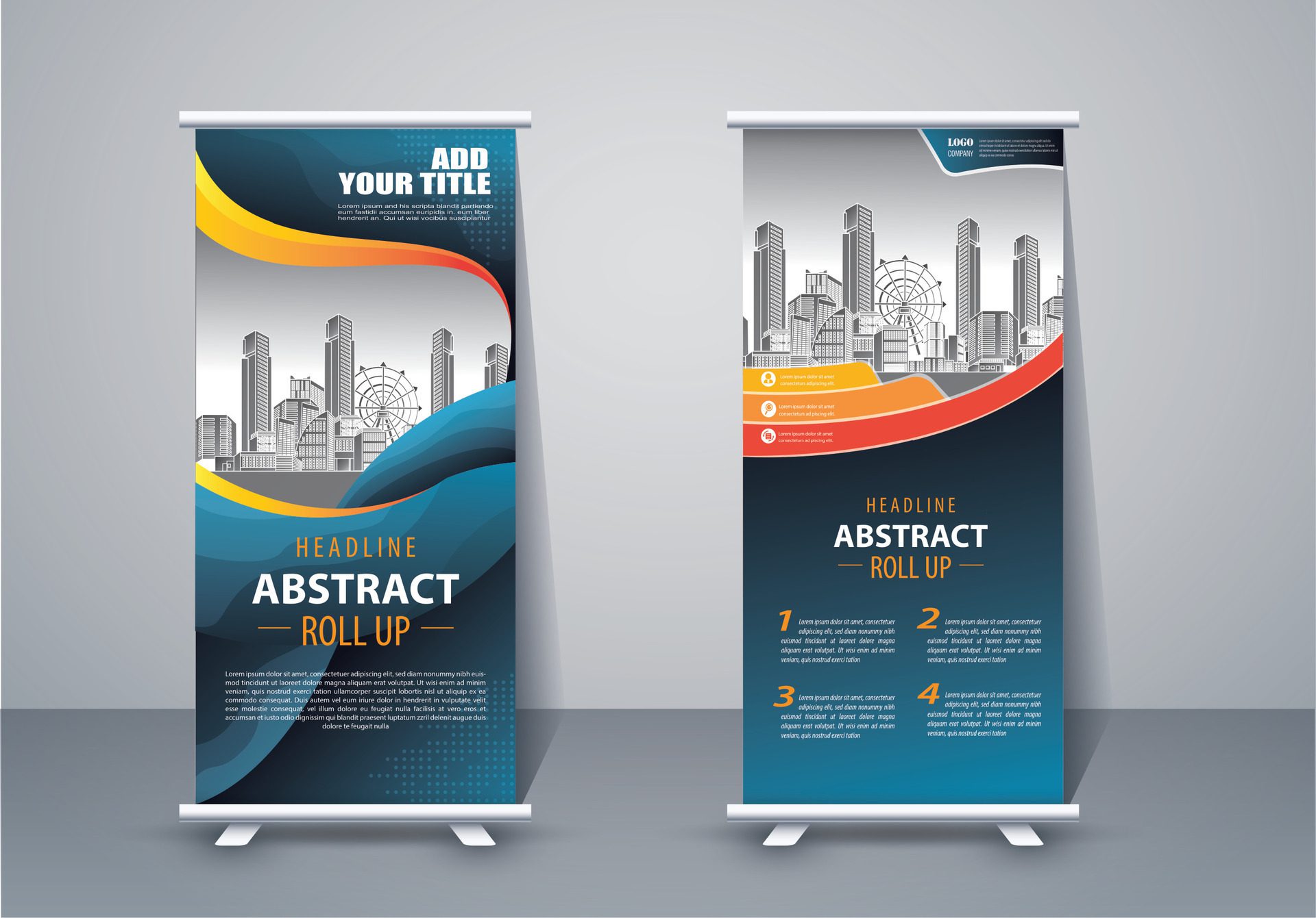 Vertical Banner Design Signboard Advertising Brochure Flyer Template X-banner and Street Business Flag of Convenience, Layout Background Free Vector