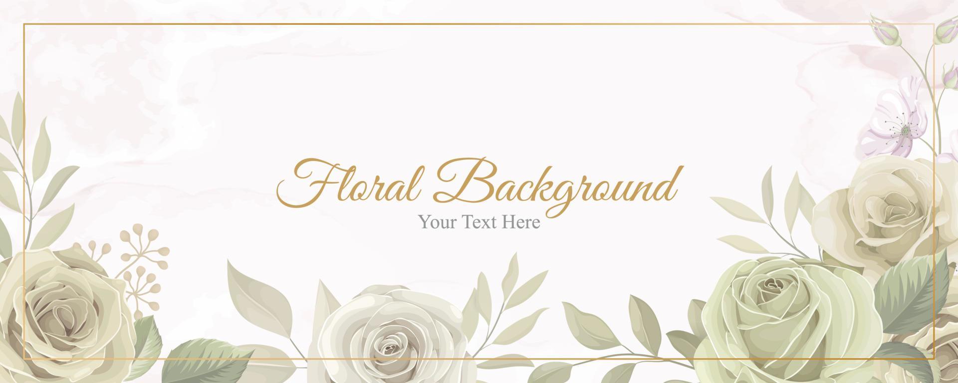 Beautiful flower banner with soft color Stock Free