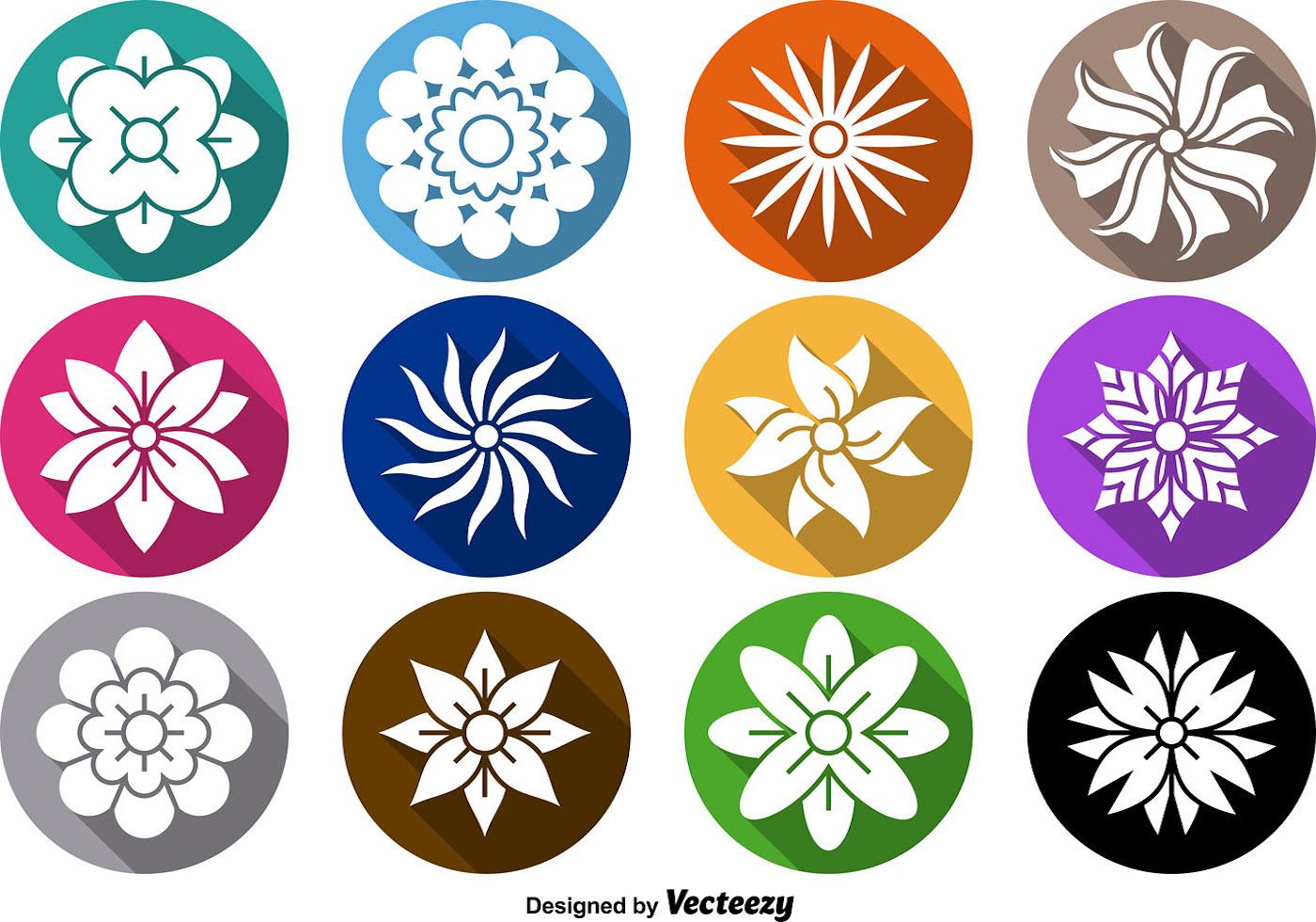 Flower Icon Vector Set Stock Free and Free SVG