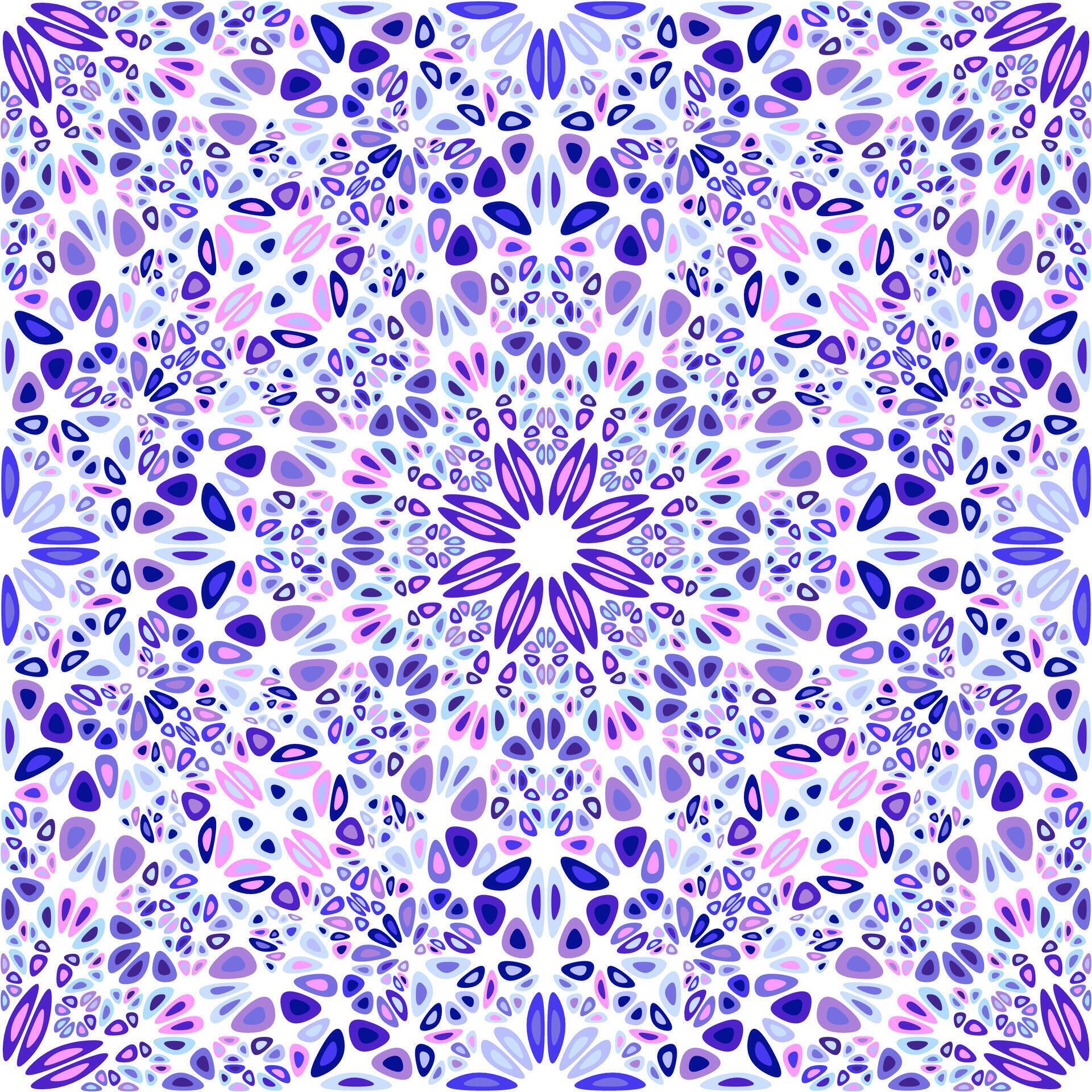 Seamless abstract mandala flower ornament pattern – oriental bohemian vector background design Stock Free