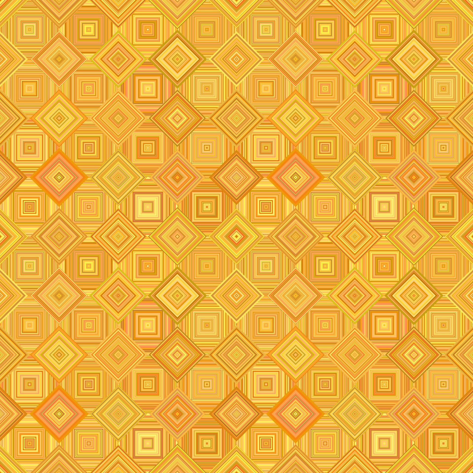 Orange geometrical diagonal square mosaic tile pattern background – repeatable illustration Free Vector