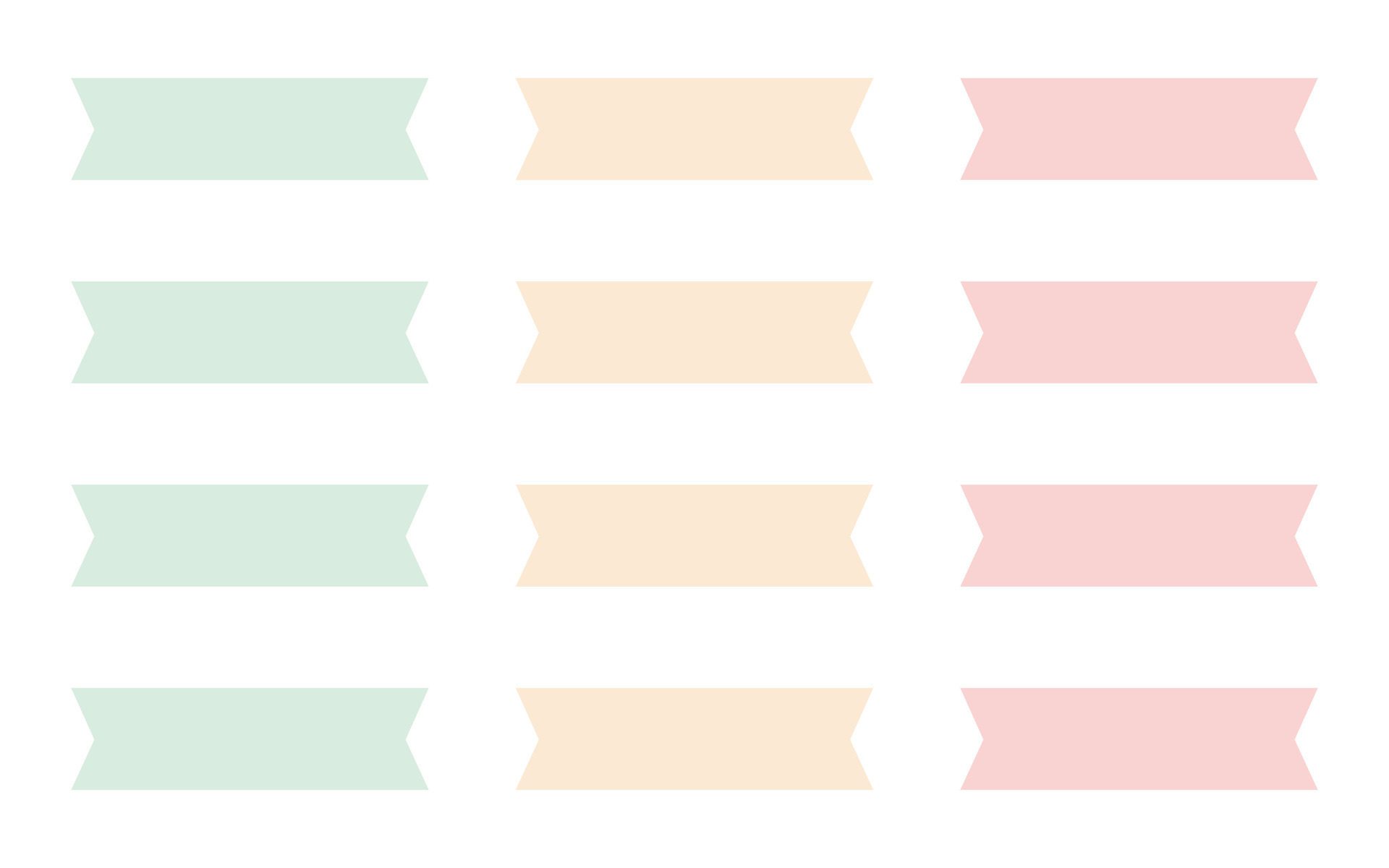 set-of-modern-simple-banner-ribbons-decorative-flag-tape-for-text-price-tag-sale-label-printable-planner-scrapbook-stickers-weekly-days-label-free-vector