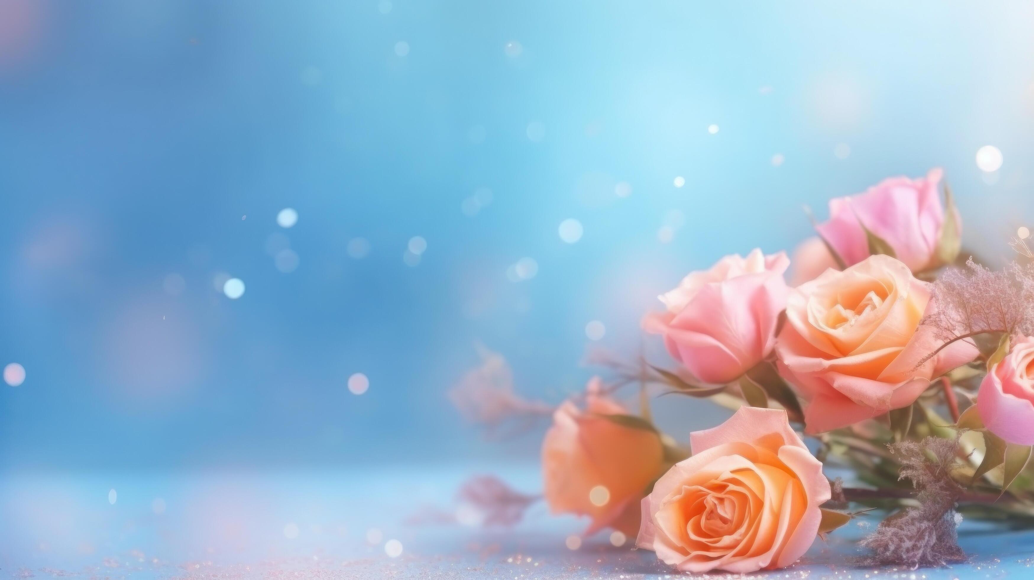 Rose flowers background. Illustration Stock Free