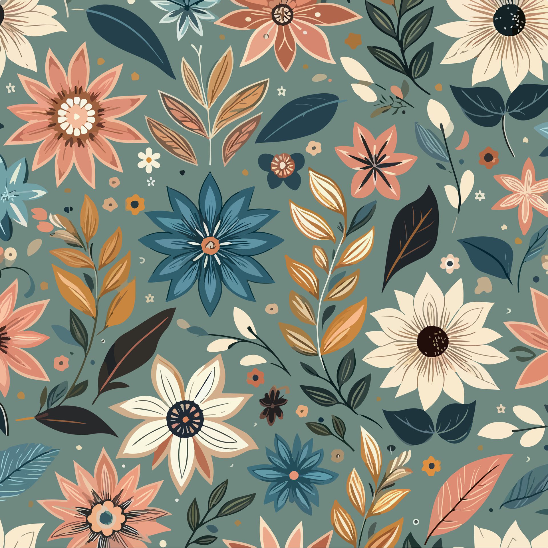 floral pattern design illustration Free Vector