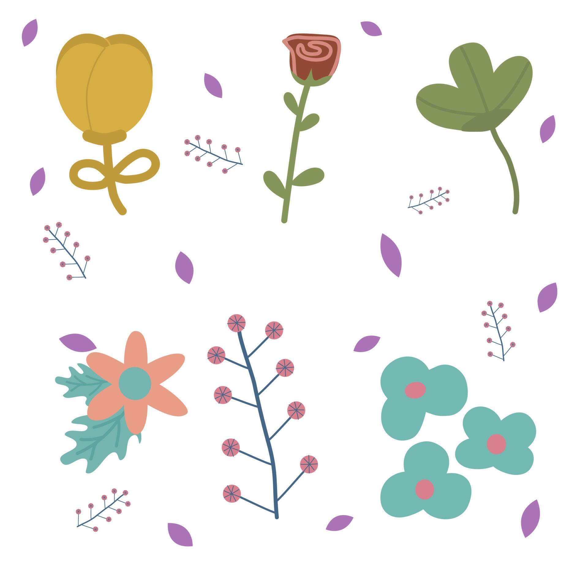 Flower cute and easy hand drawn. Stock Free and Free SVG