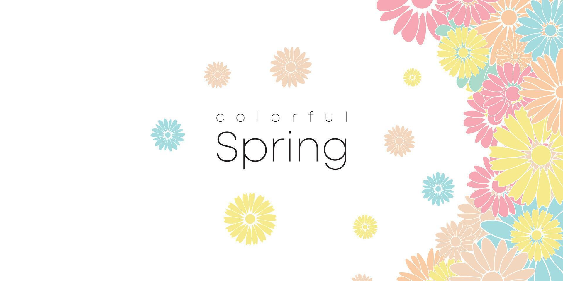 Spring abstract vector backgrounds with flowers,Art illustration for card, banner, invitation, social media post, poster, advertising. Stock Free