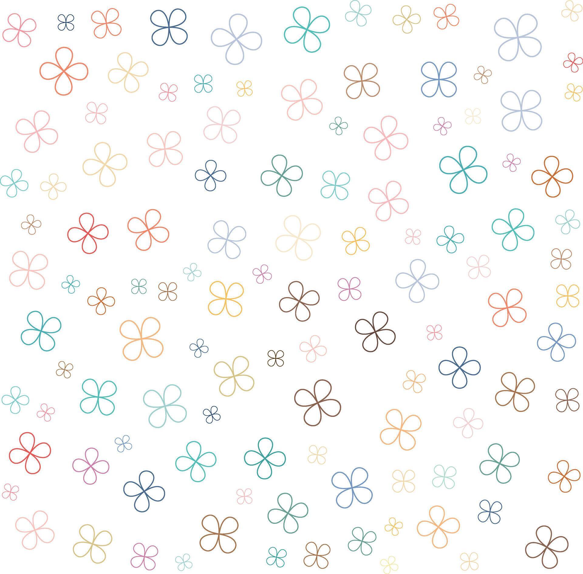 Pattern of asterisk flower isolated on white background vector illustration Stock Free