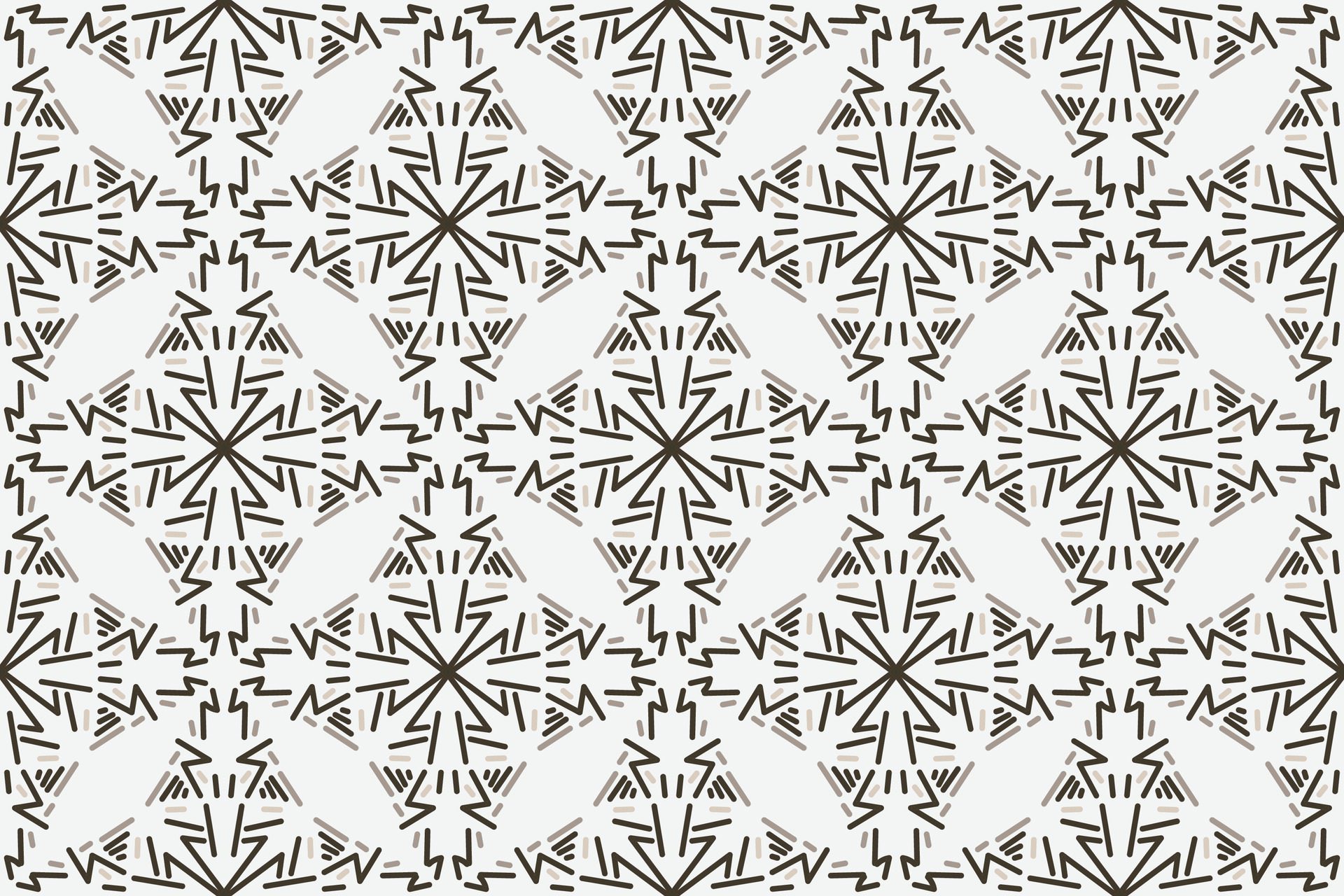 a seamless pattern with a decorative ornament in brown and beige. Free Vector