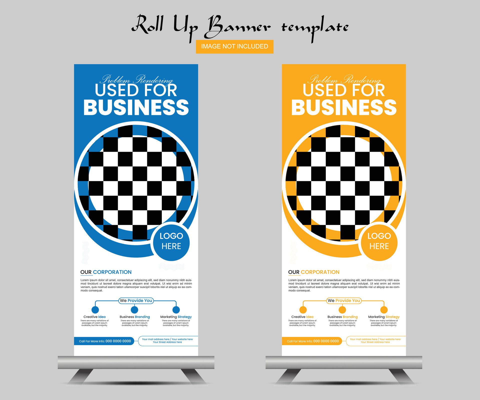 Premium Modern Roll Up Banner Template or corporate pull up banner design for business Free Vector