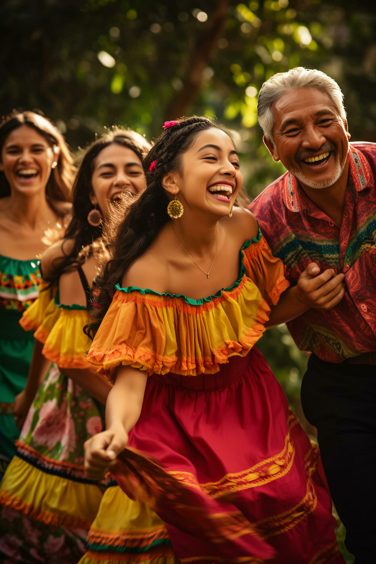 Capturing Family Love at a Hispanic Heritage Event – AI generated Stock Free