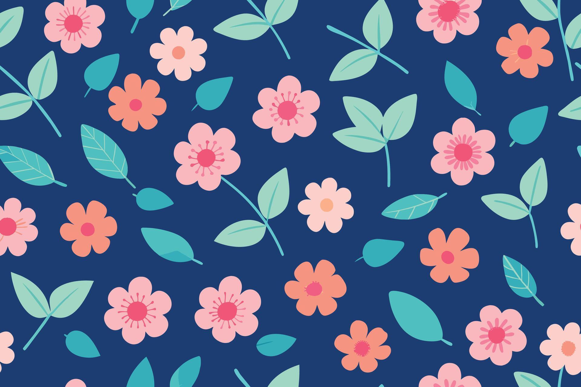 Seamless Pattern Elements Flower Ditsy Stock Free