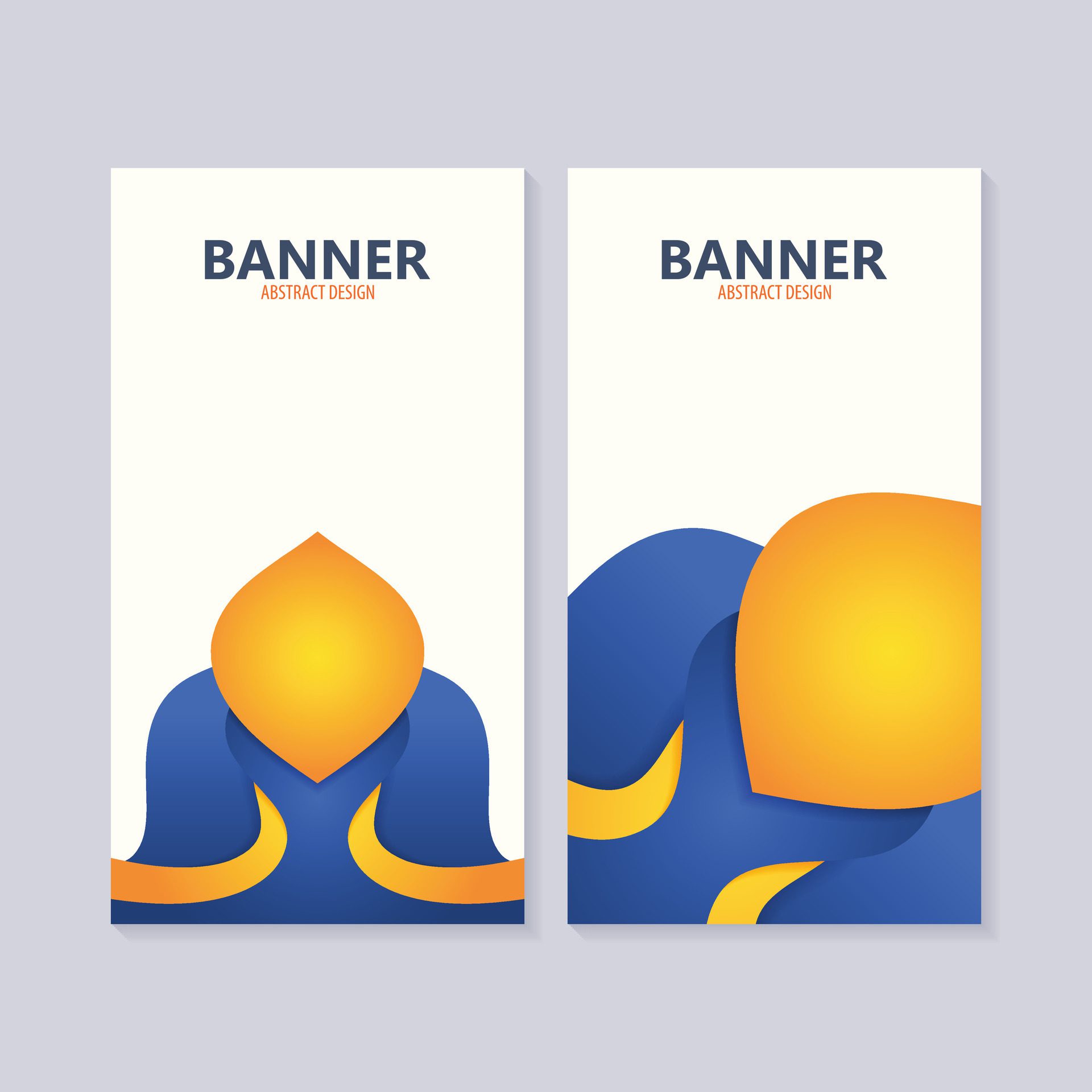 colorful abstract shape banner design Free Vector