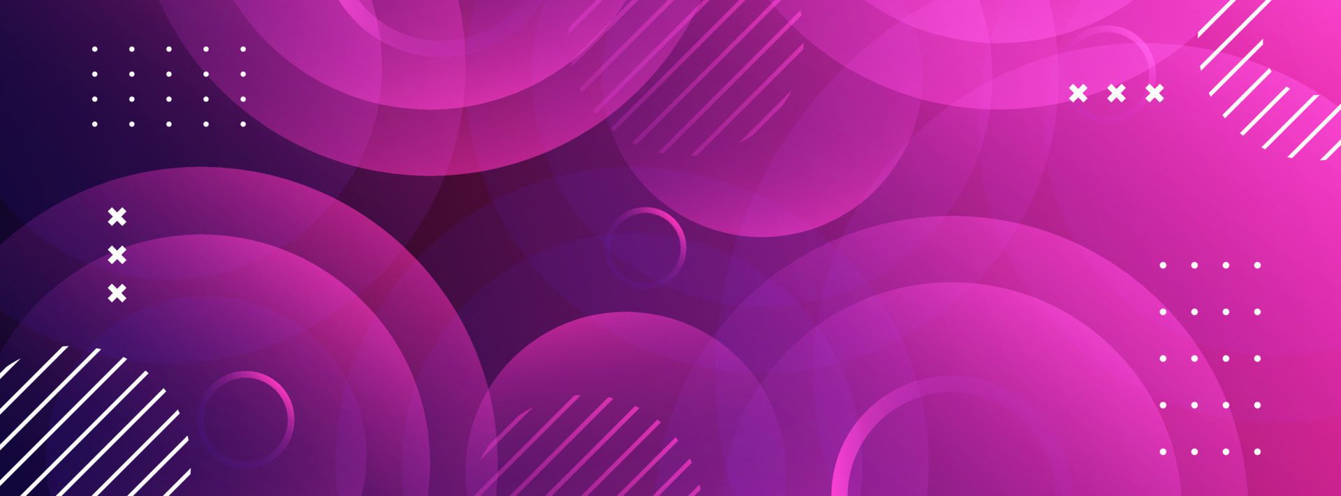 banner background. full color, purple and black gradations, geometric circles Free Vector